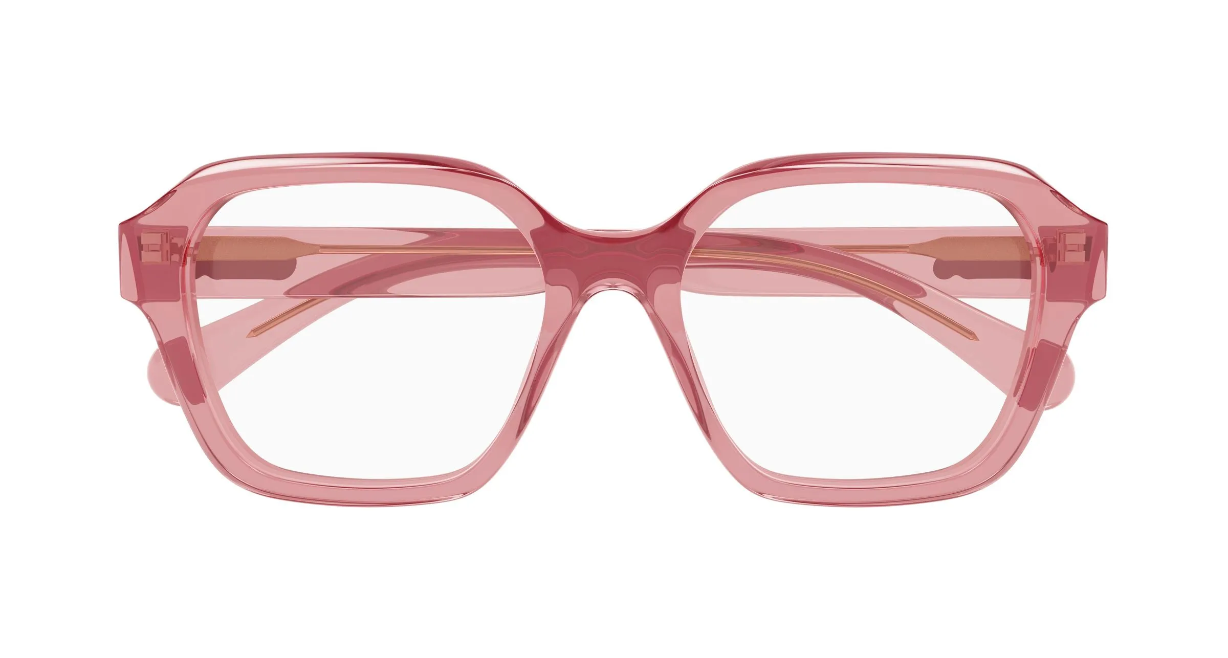 Chloé CH0272O 006 Montature da vista Acetato Rosa Trasparente Squadrata - immagine 2