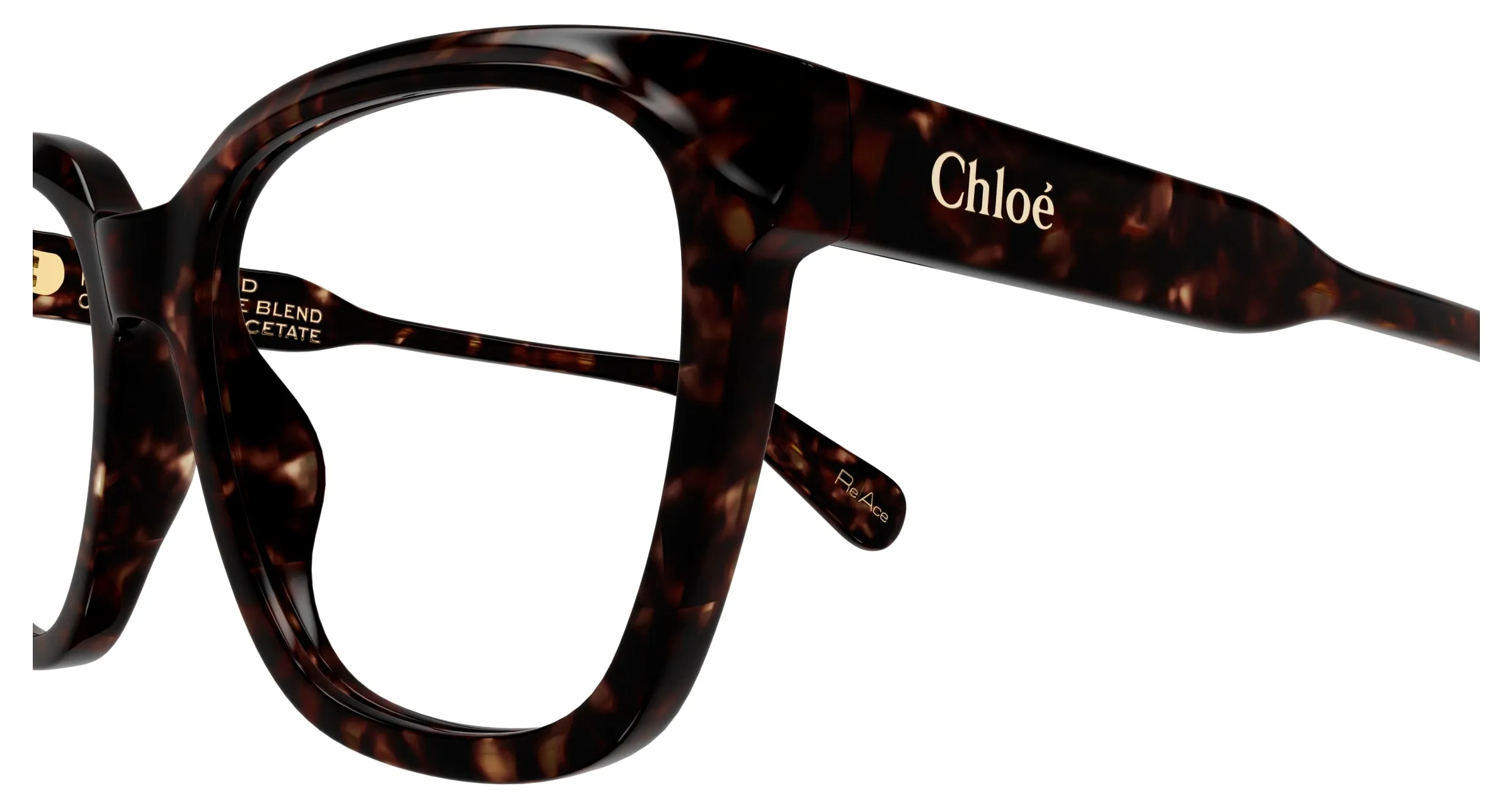 Chloé CH0265O 002 Montature da vista Acetato Havana Trasparente Rotonda - immagine 3
