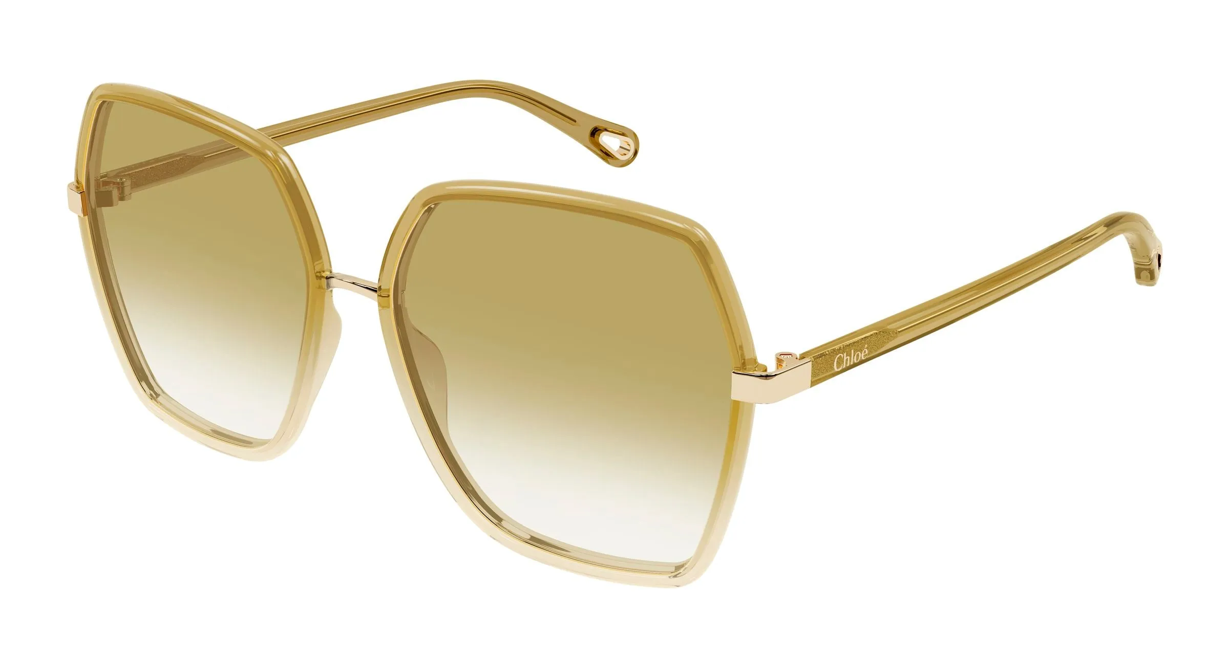 Chloé CH0262S 006 Occhiali da sole Bio-iniettato Beige Verde Squadrata - immagine 1