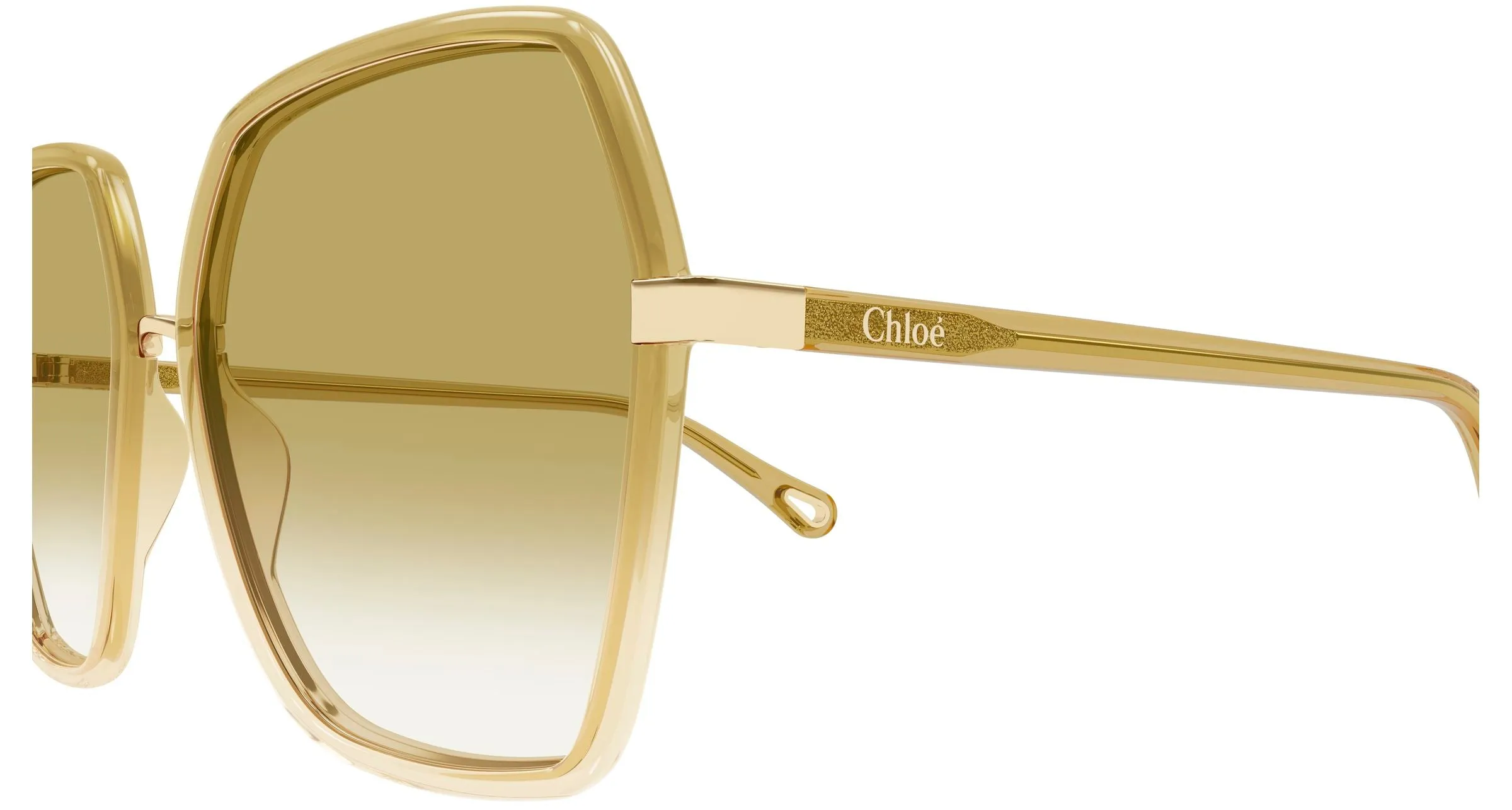 Chloé CH0262S 006 Occhiali da sole Bio-iniettato Beige Verde Squadrata - immagine 3