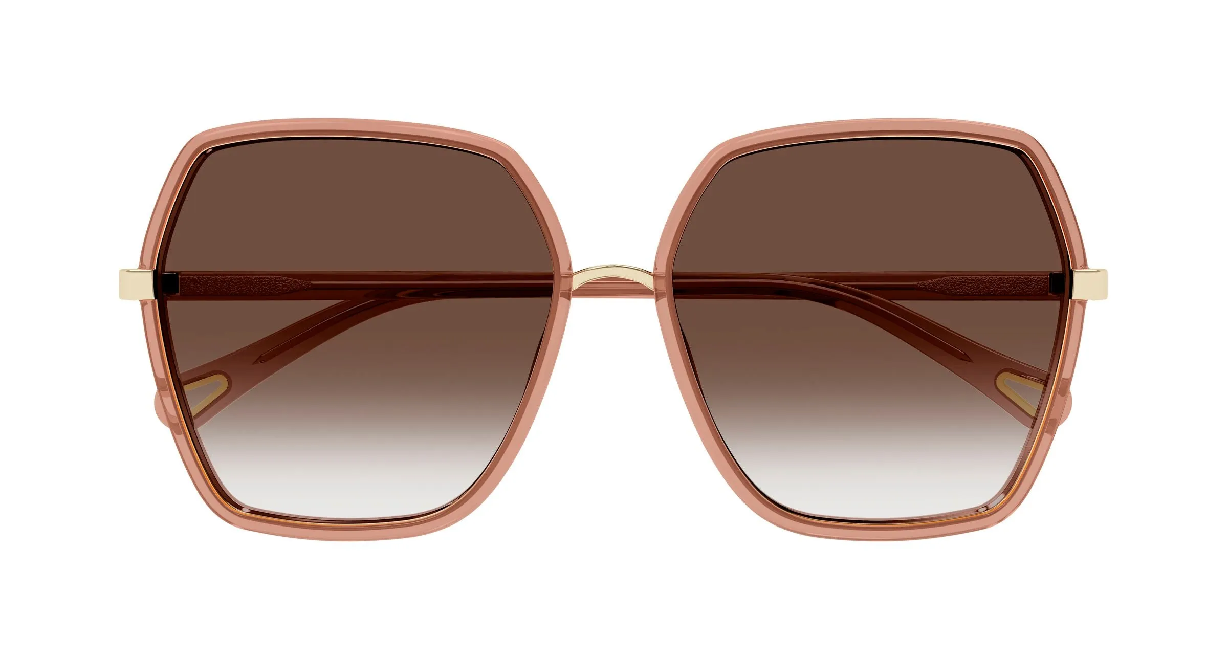 Chloé CH0262S 005 Occhiali da sole Bio-iniettato Rosso Marrone Squadrata - immagine 2