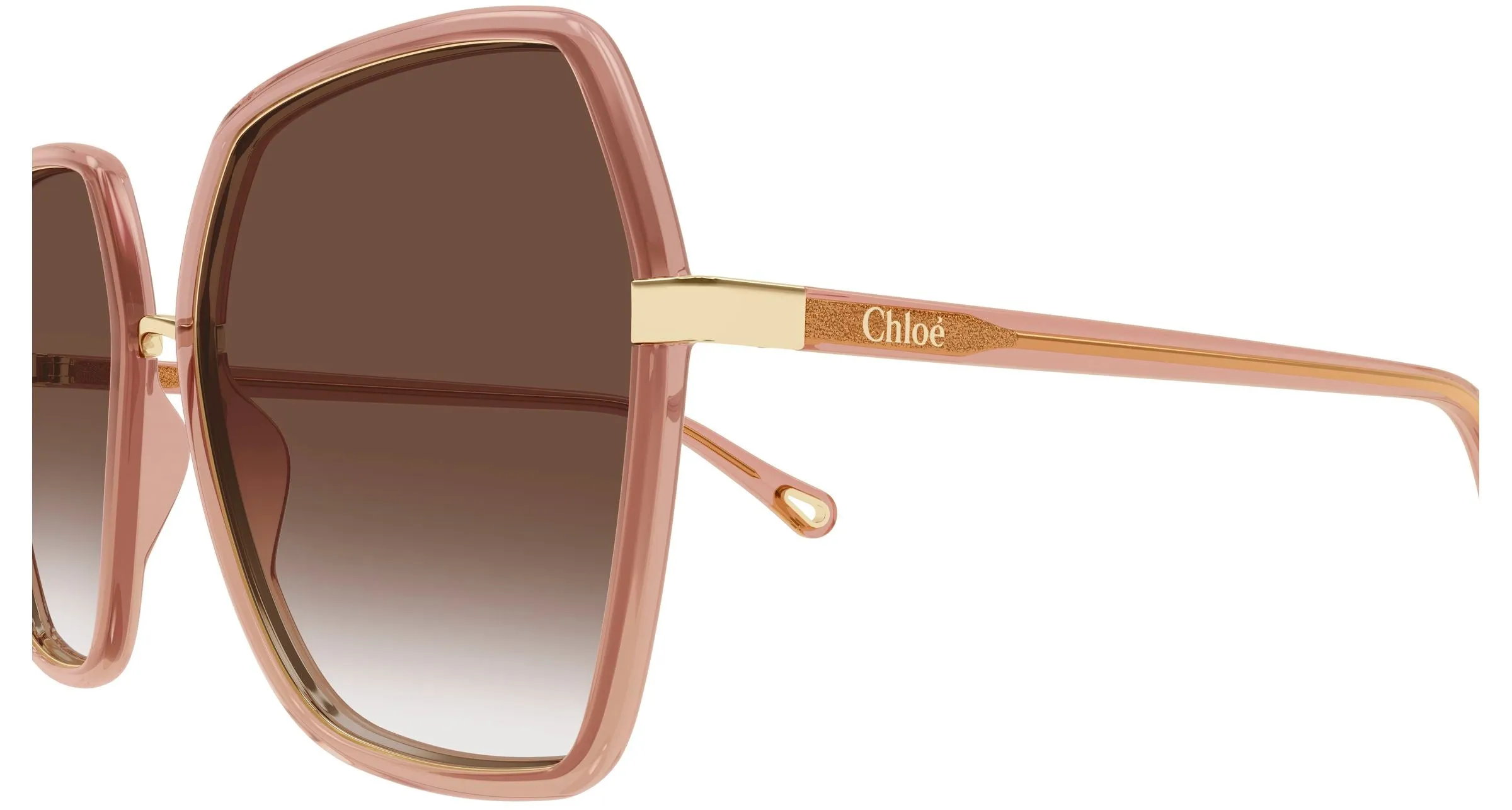 Chloé CH0262S 005 Occhiali da sole Bio-iniettato Rosso Marrone Squadrata - immagine 3