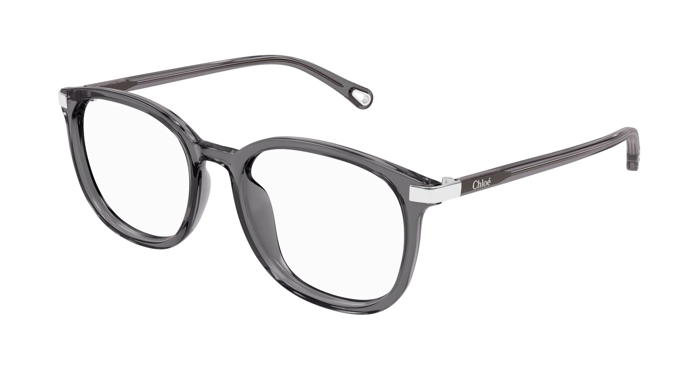 Chloé CH0247OA 004 Montature da vista Acetato Grigio Trasparente Cat Eye - immagine 1