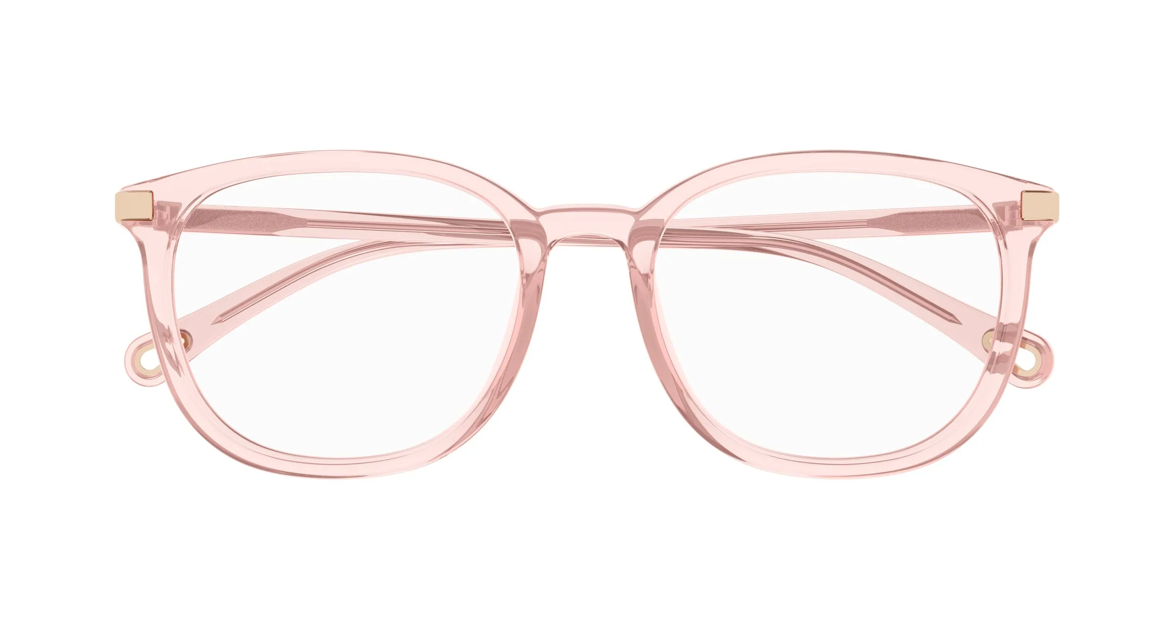 Chloé CH0247OA 003 Montature da vista Acetato Rosa Trasparente Cat Eye - immagine 2