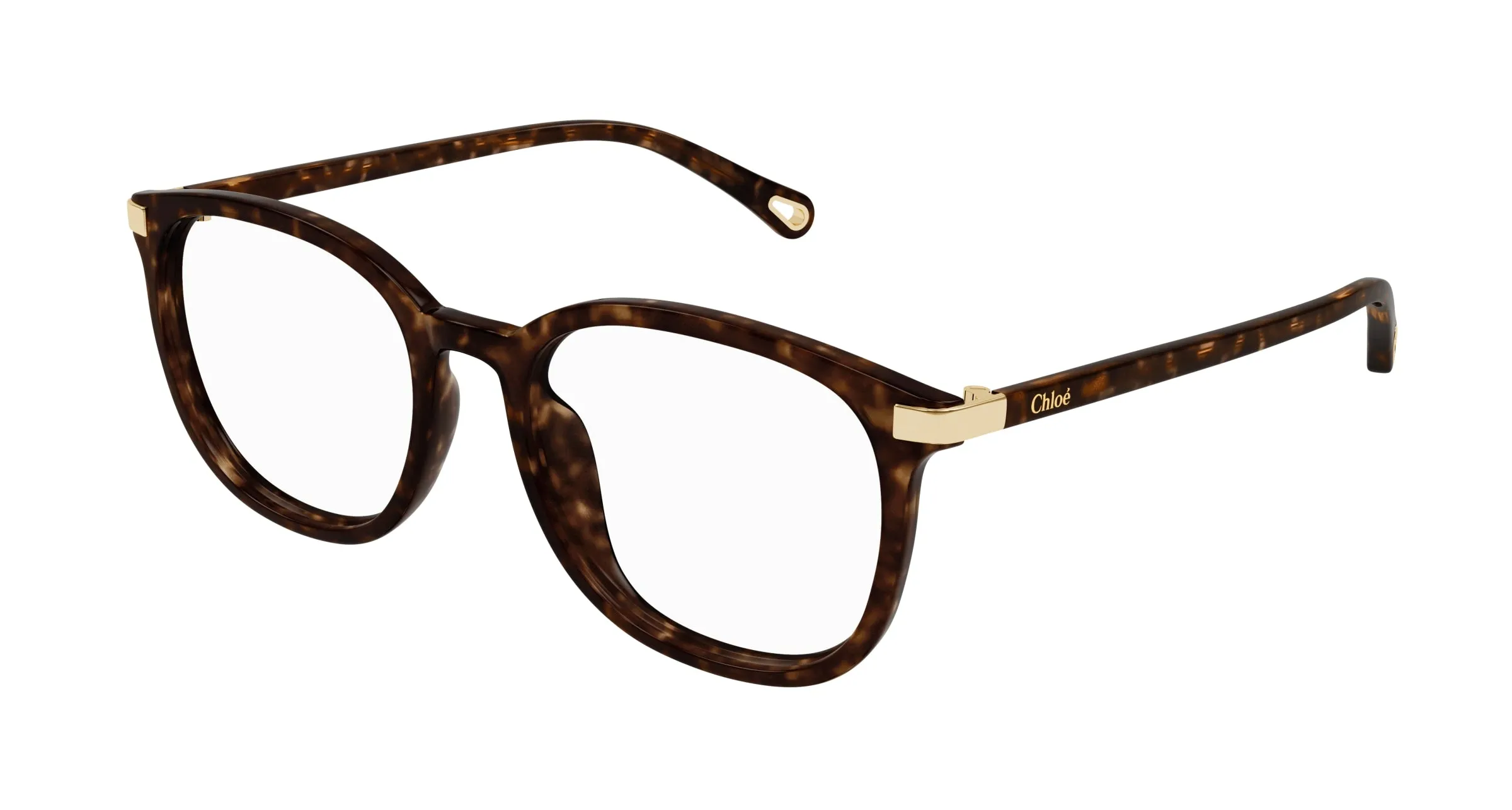 Chloé CH0247OA 002 Montature da vista Acetato Havana Trasparente Cat Eye - immagine 1