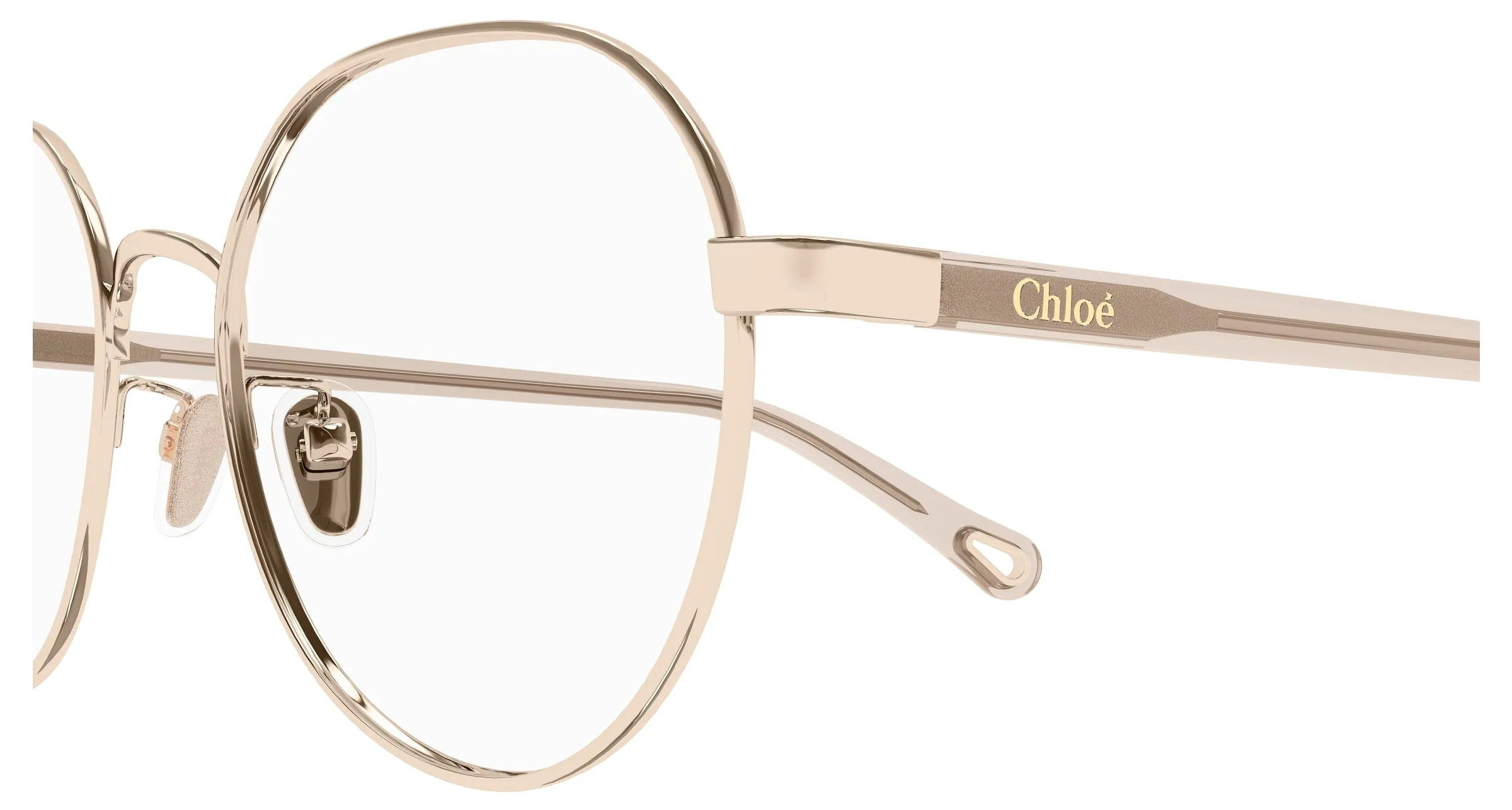 Chloé CH0246OA 002 Montature da vista Metallo Oro Trasparente Rotonda - immagine 3