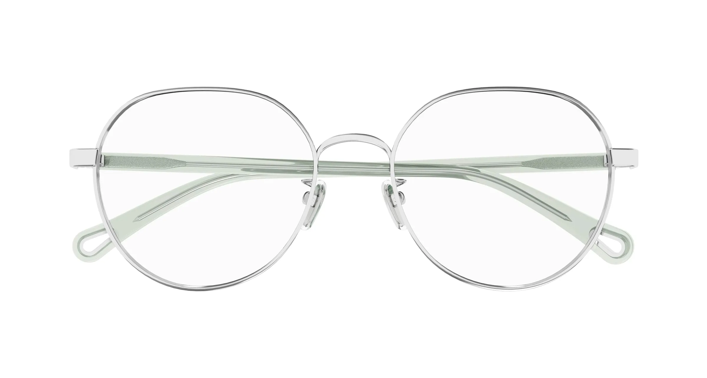 Chloé CH0246OA 001 Montature da vista Metallo Argento Trasparente Rotonda - immagine 2