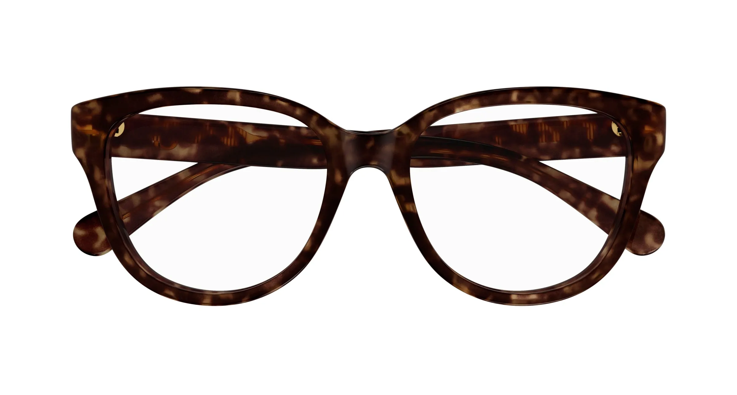 Chloé CH0243O 002 Montature da vista Acetato Havana Trasparente Cat Eye - immagine 2