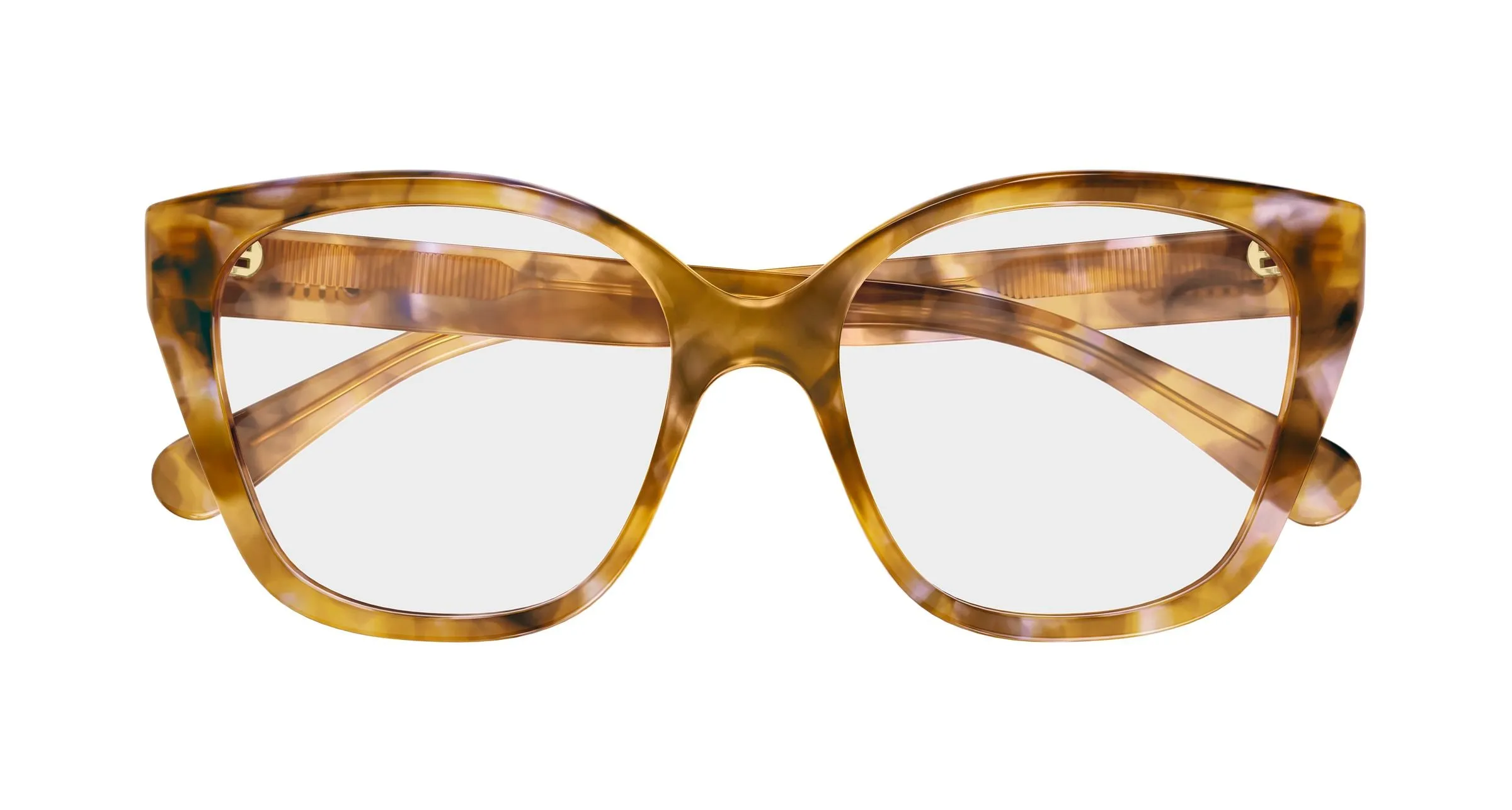 Chloé CH0241O 006 Montature da vista Acetato Havana Trasparente Cat Eye - immagine 2