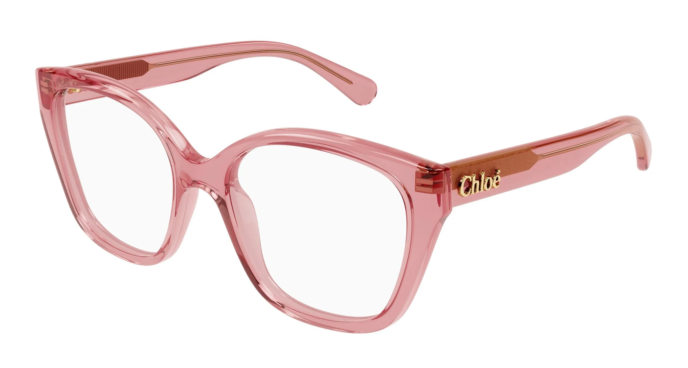 Chloé CH0241O 005 Montature da vista Acetato Rosa Trasparente Cat Eye - immagine 1