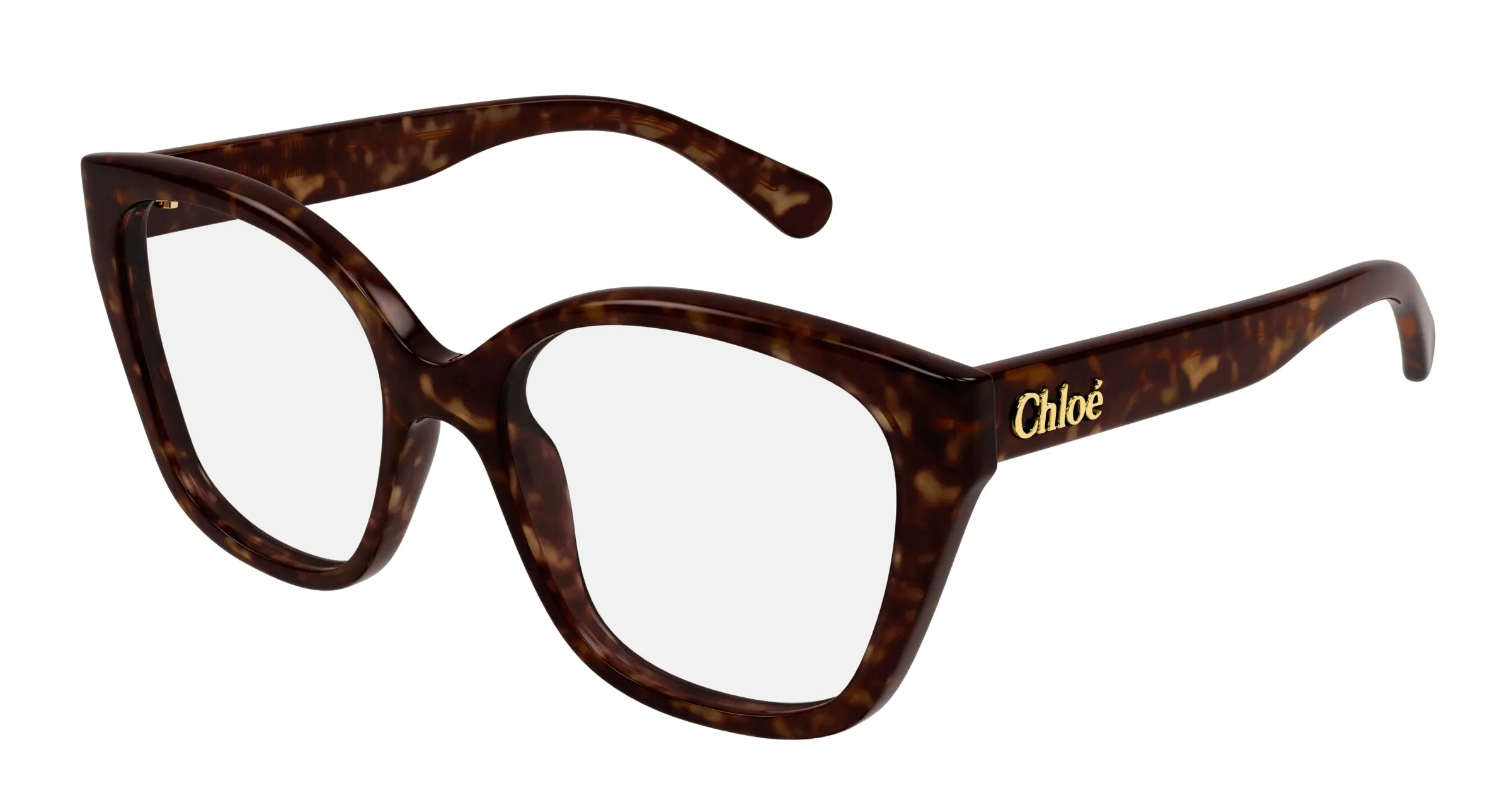 Chloé CH0241O 002 Montature da vista Acetato Havana Trasparente Cat Eye - immagine 1