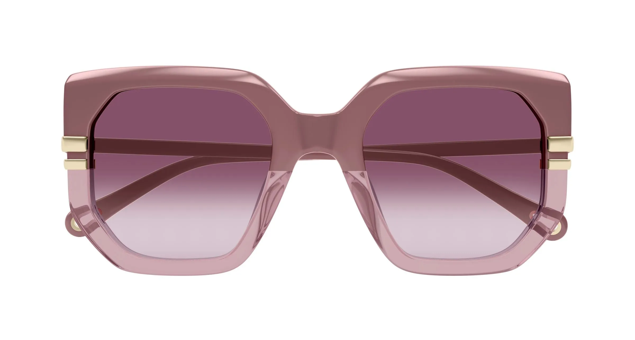 Chloé CH0240S 006 Occhiali da sole Acetato Rosa Rosso Geometrica - immagine 2