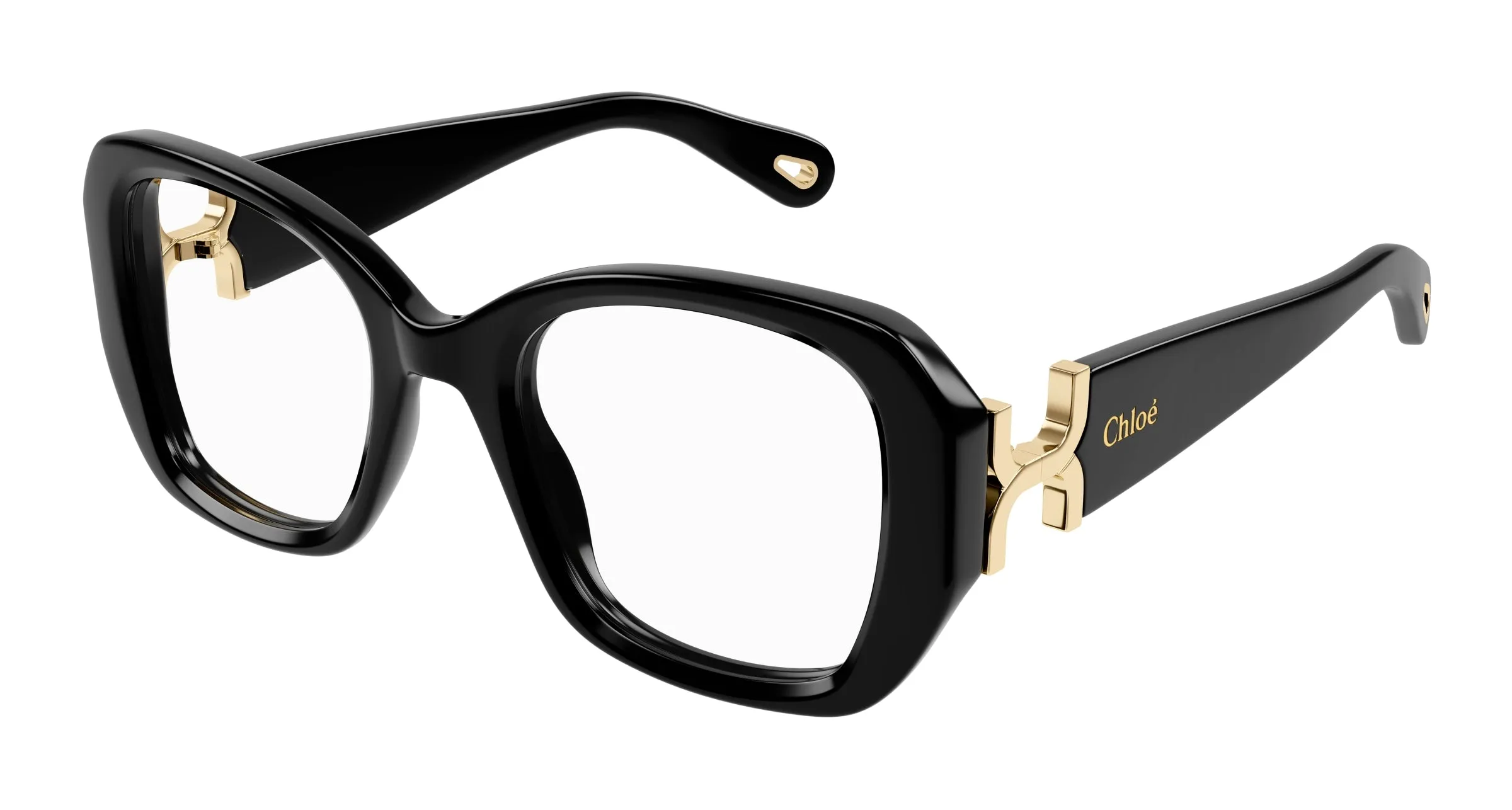 Chloé CH0239O 001 Montature da vista Acetato Nero Trasparente Squadrata - immagine 1