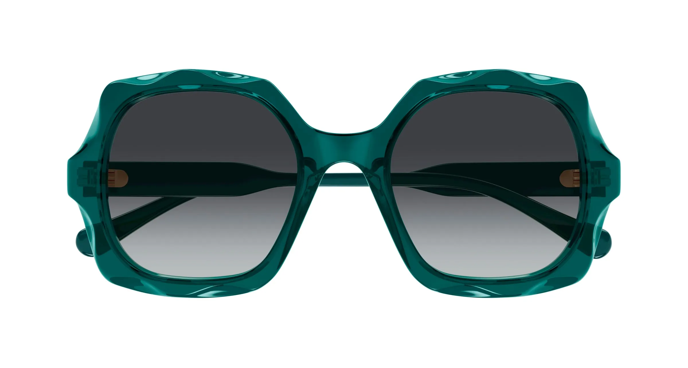 Chloé CH0226S 008 Occhiali da sole Acetato Verde Grigio Squadrata - immagine 2