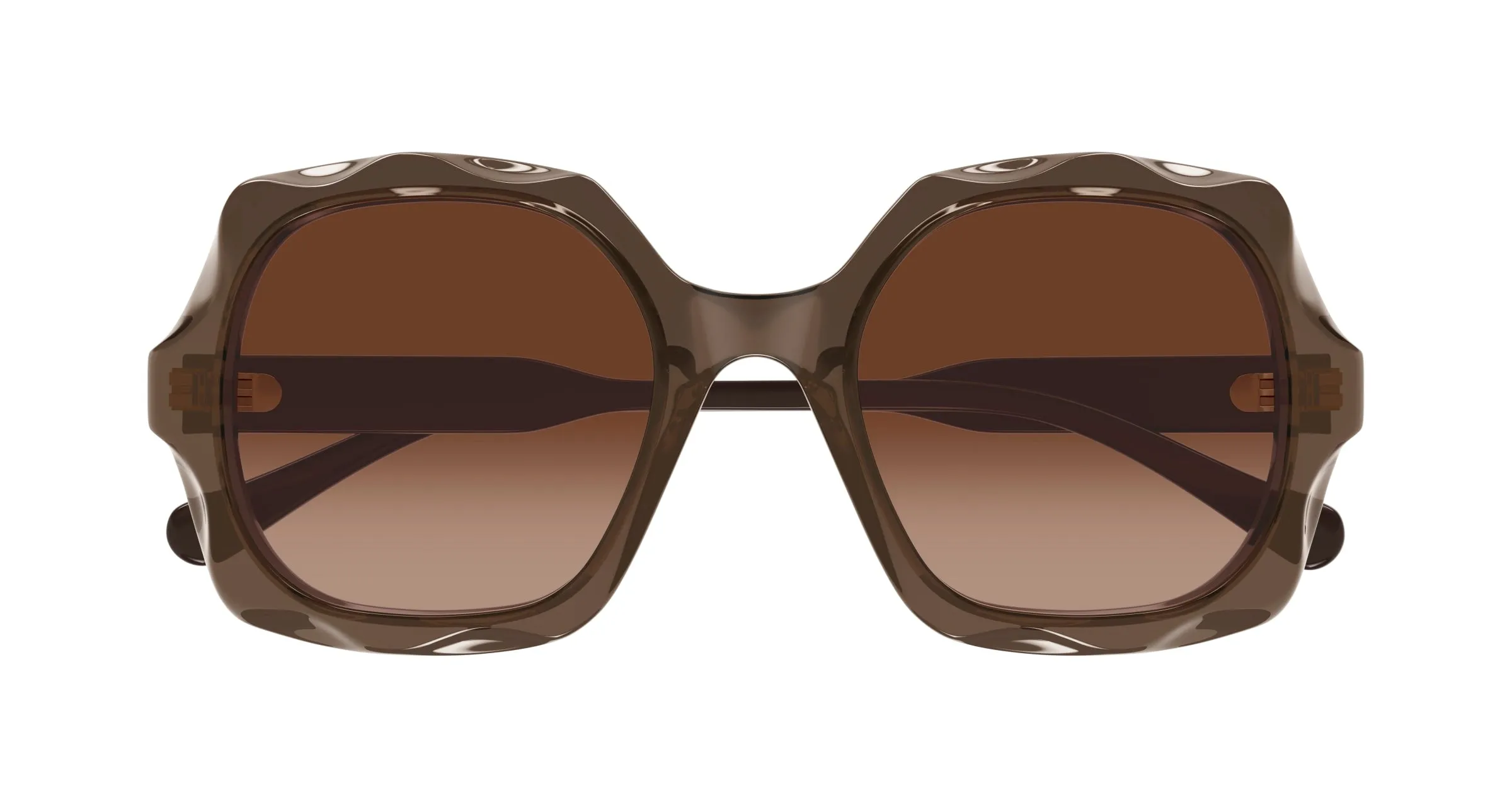 Chloé CH0226S 007 Occhiali da sole Acetato Marrone Rame Squadrata - immagine 2