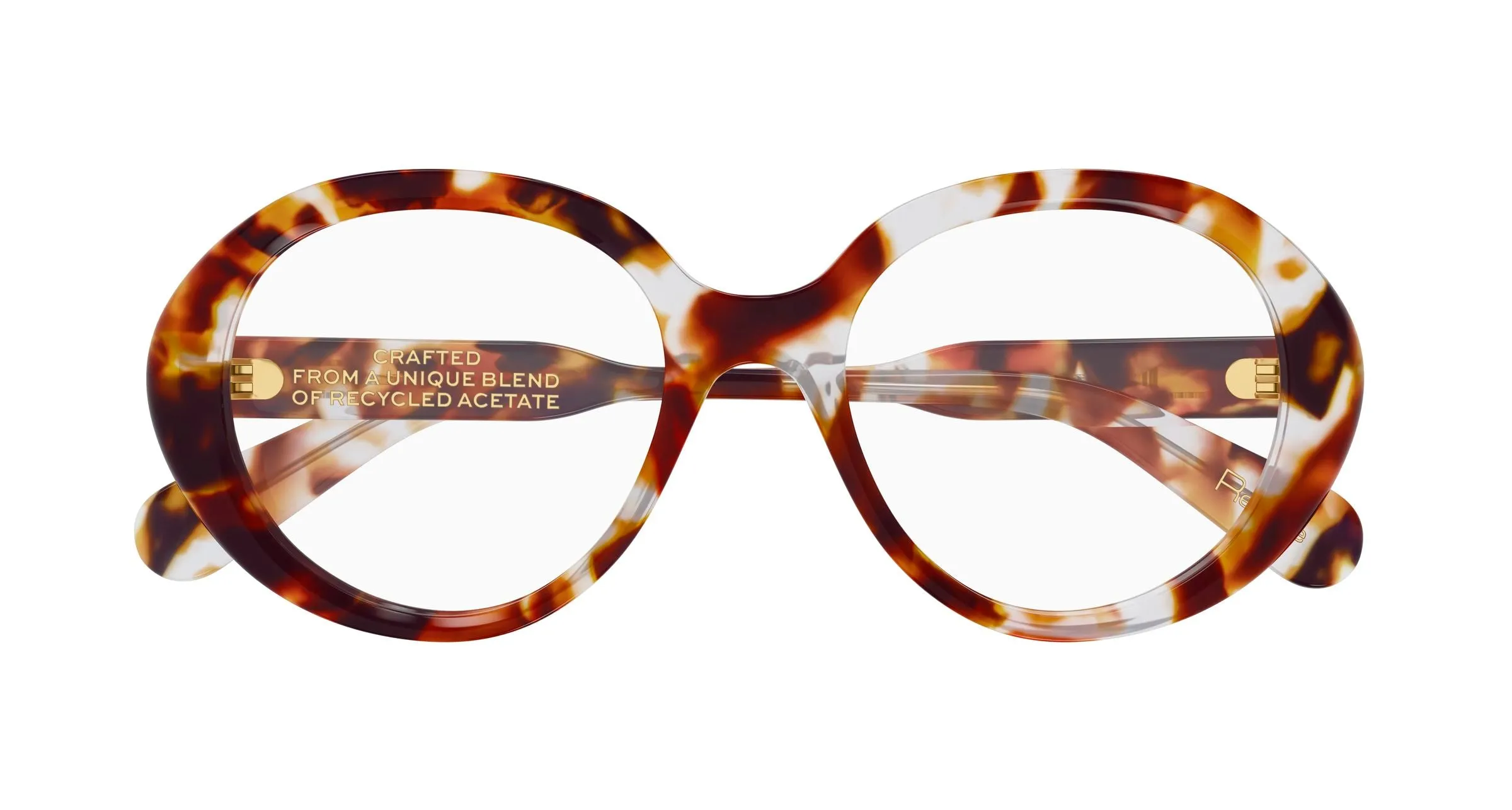 Chloé CH0221O 008 Montature da vista Acetato Havana Trasparente Rotonda - immagine 2