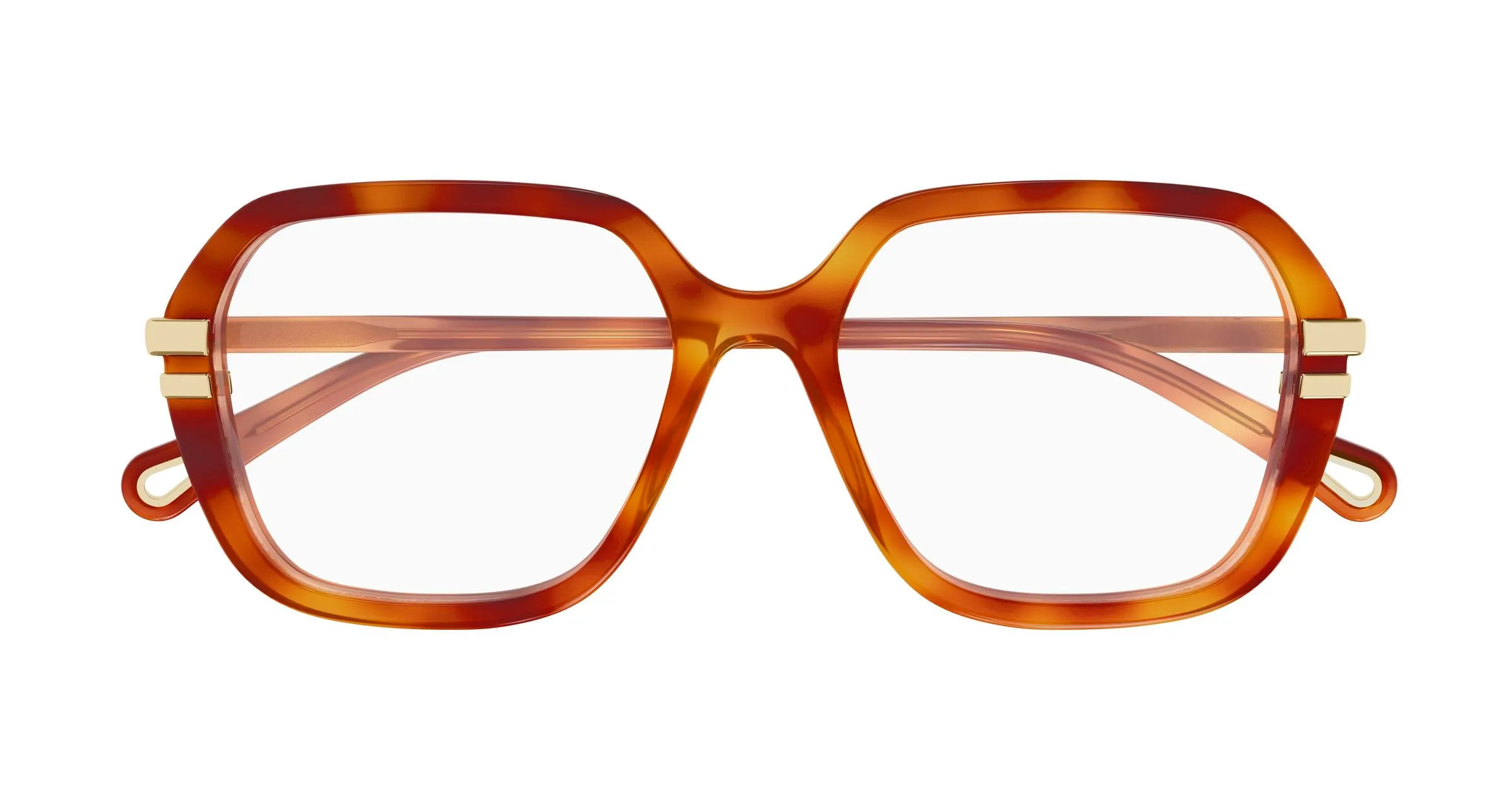 Chloé CH0205O 010 Montature da vista Acetato Havana Trasparente Squadrata - immagine 2