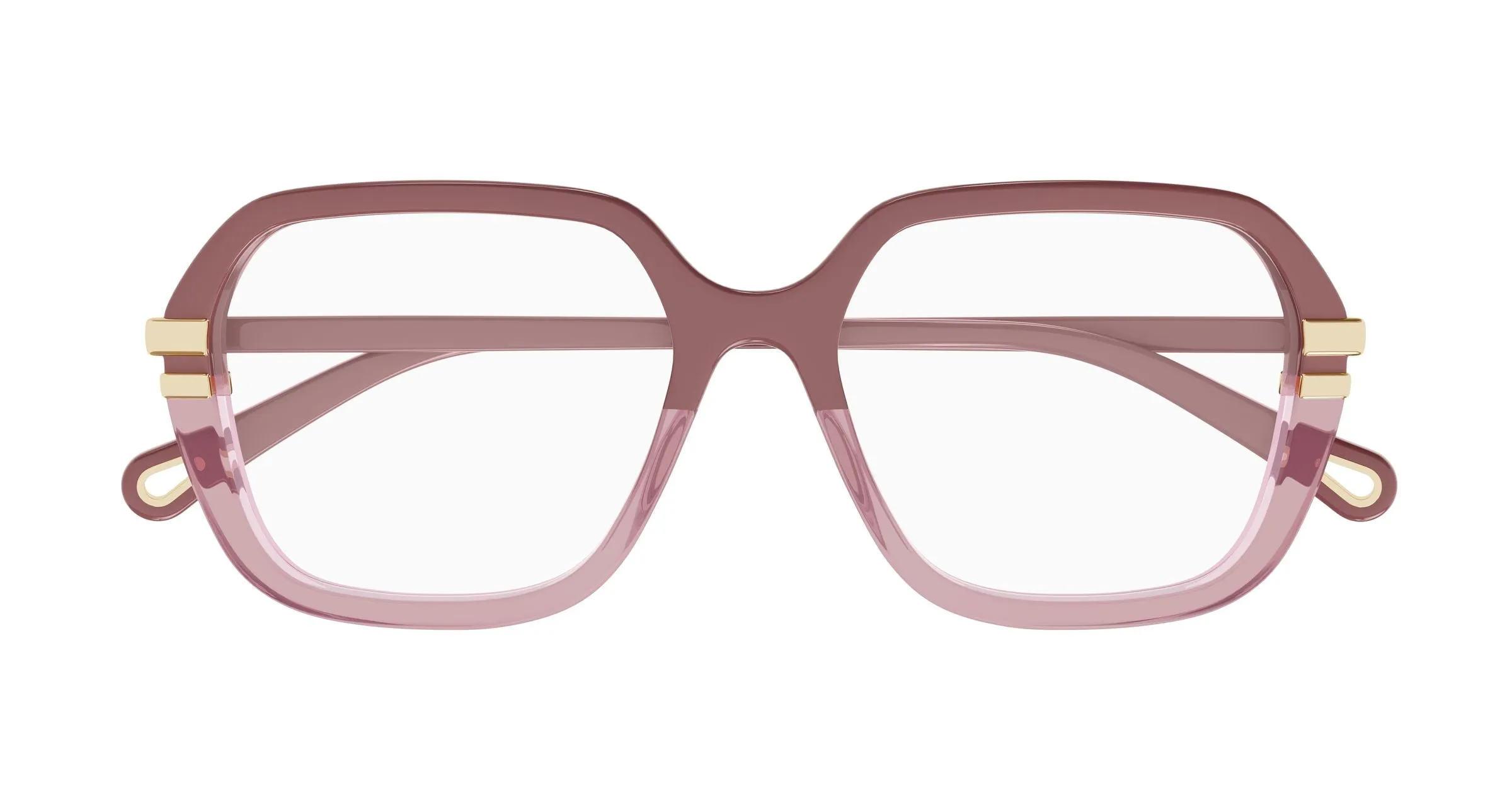 Chloé CH0205O 009 Montature da vista Acetato Rosa Trasparente Squadrata - immagine 2
