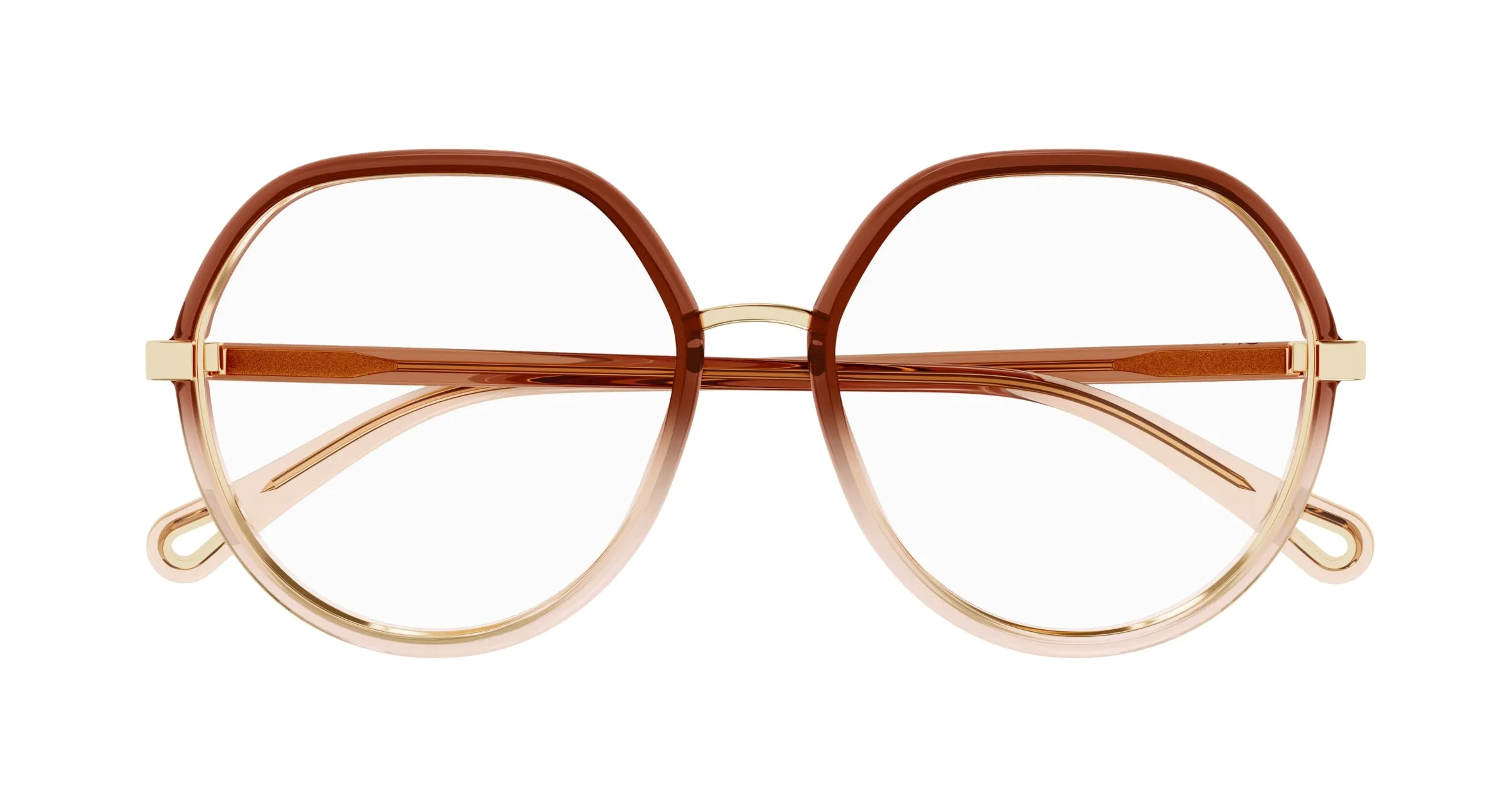 Chloé CH0131O 008 Montature da vista Bio-iniettato Marrone Trasparente Pilot - immagine 2