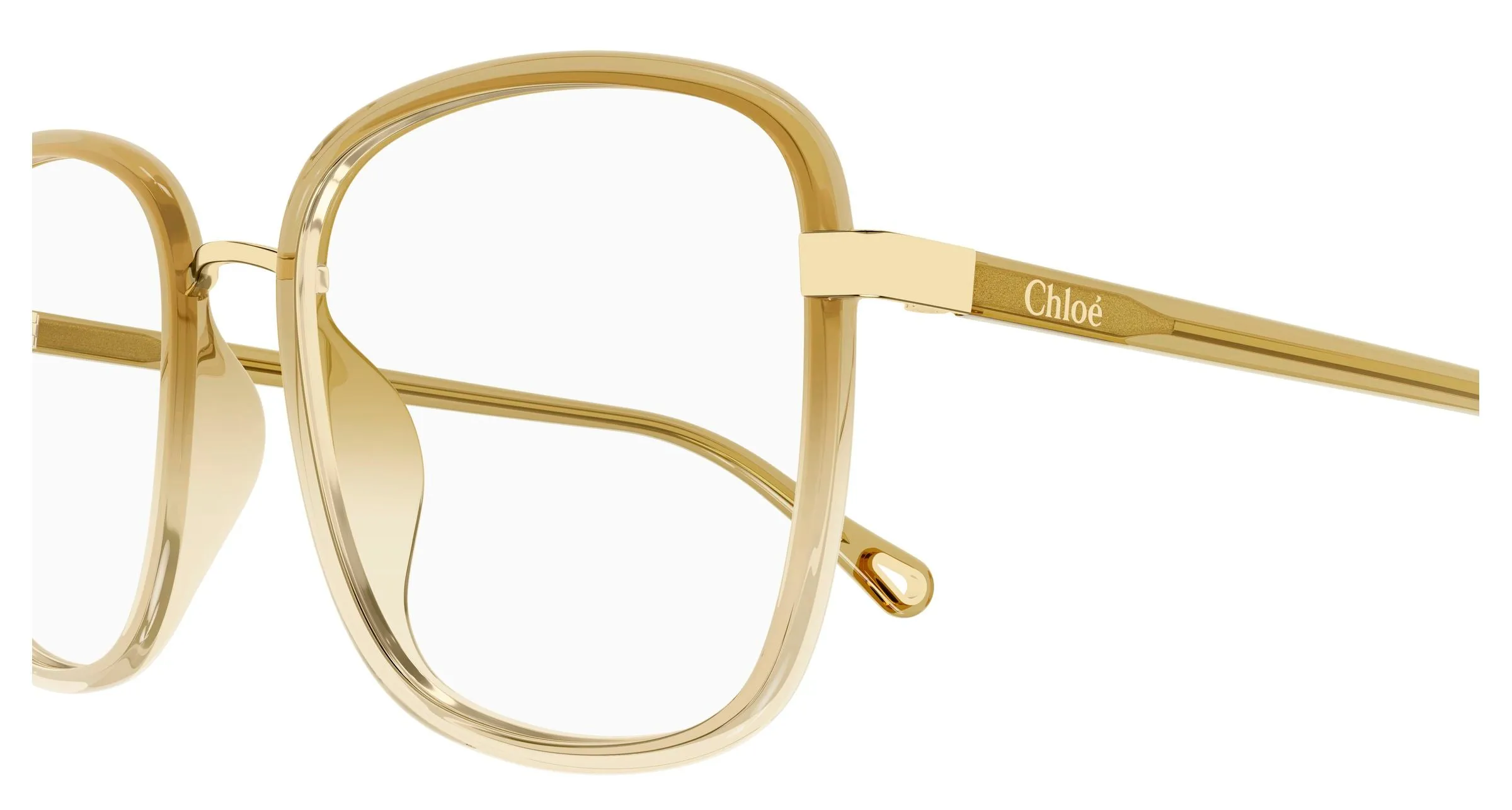 Chloé CH0034O 024 Montature da vista Bio-iniettato Beige Trasparente Squadrata - immagine 3