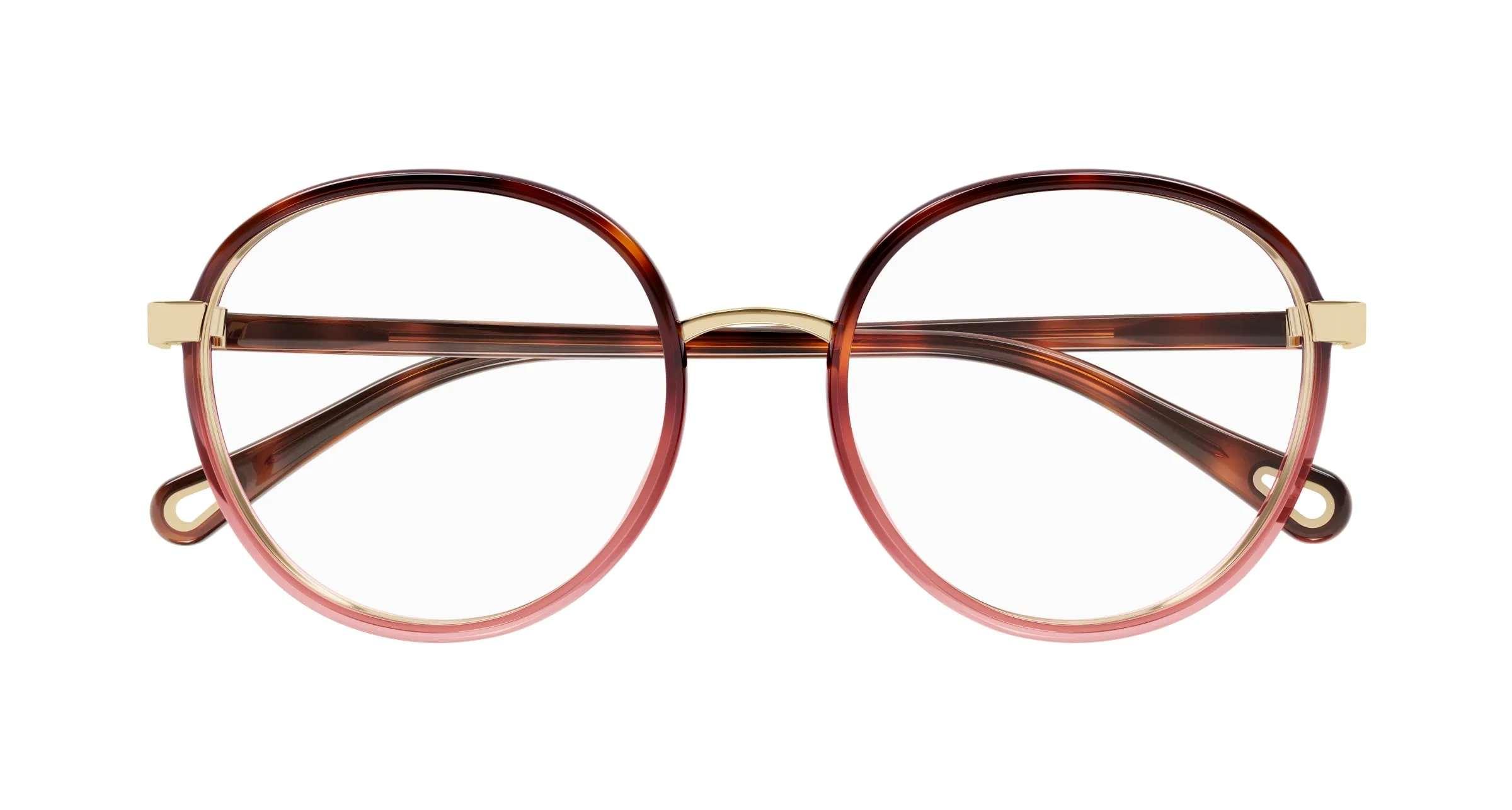 Chloé CH0033O 010 Montature da vista Bio-iniettato Havana Trasparente Rotonda - immagine 2