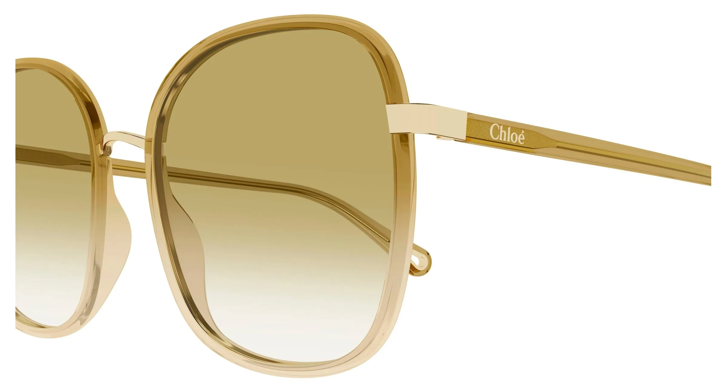 Chloé CH0031S 020 Occhiali da sole Bio-iniettato Beige Verde Squadrata - immagine 3