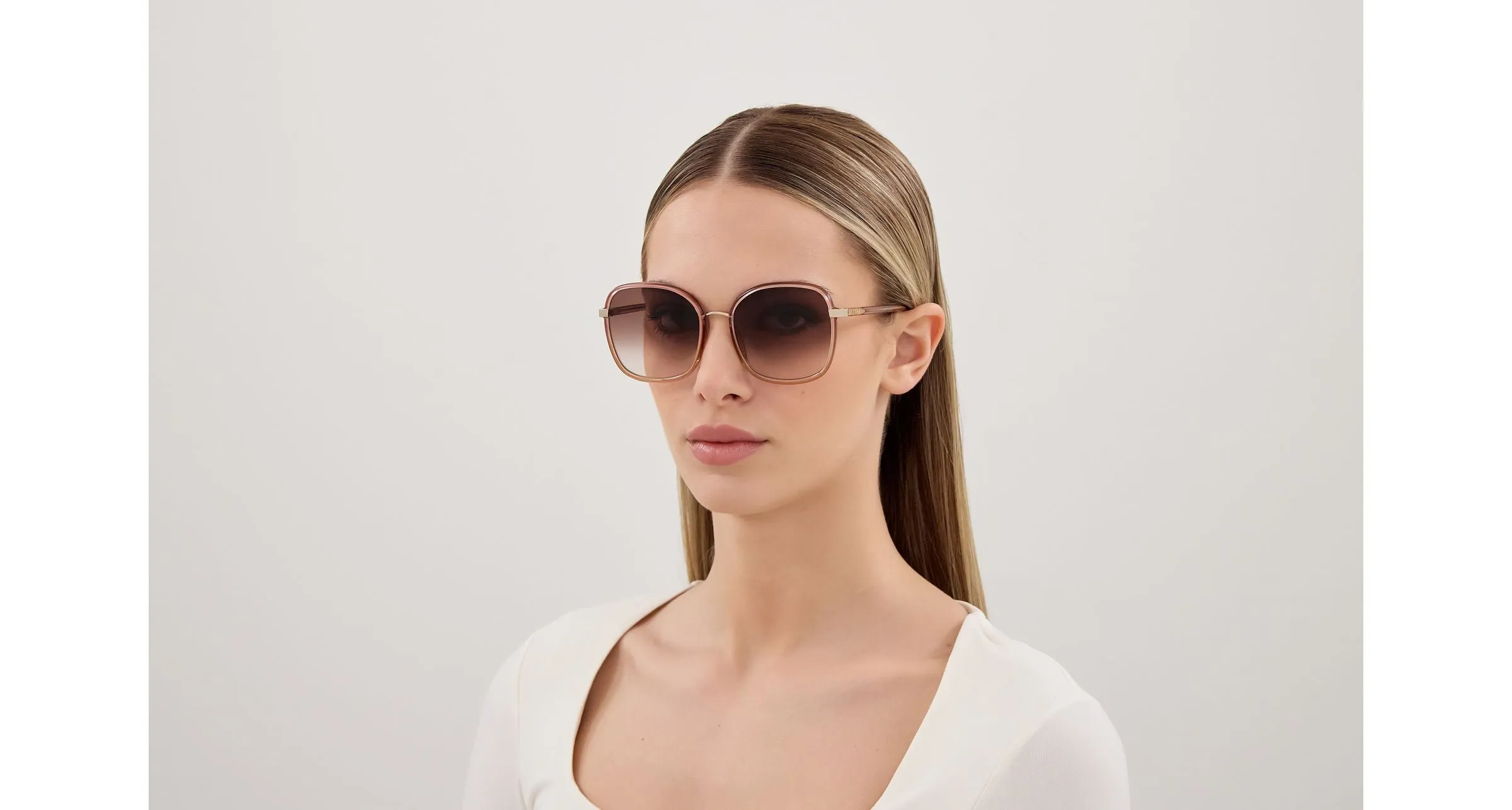 Chloé CH0031S 019 Occhiali da sole Bio-iniettato Rosso Marrone Squadrata - immagine 4