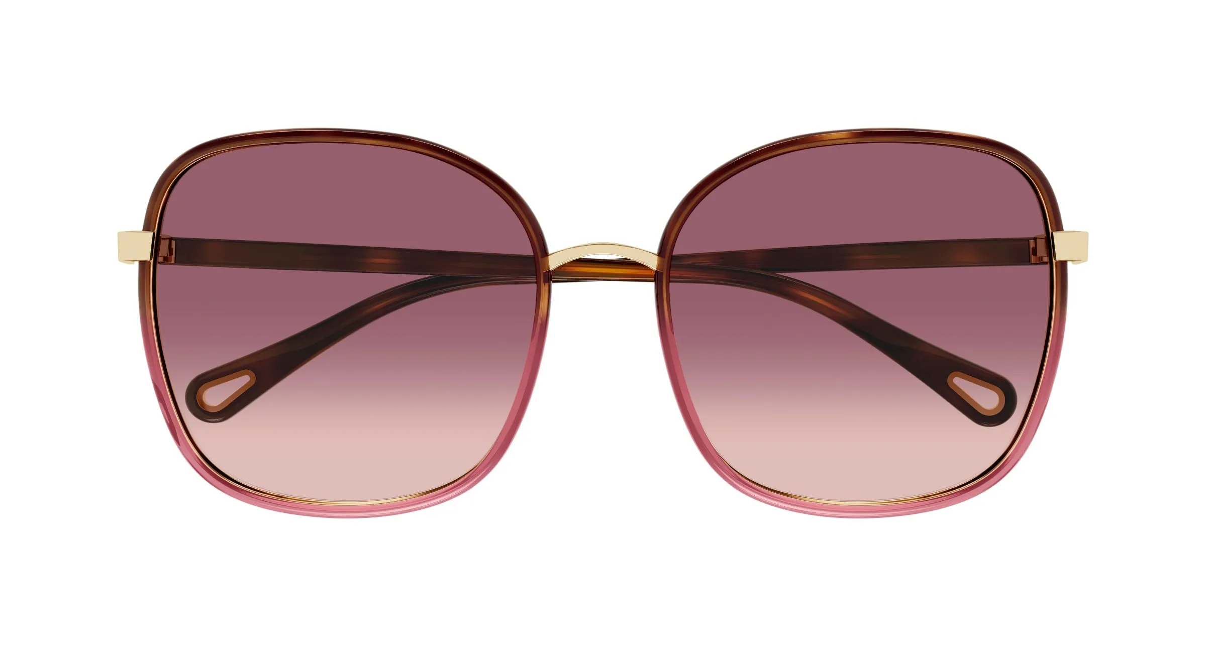 Chloé CH0031S 016 Occhiali da sole Bio-iniettato Havana Rosso Squadrata - immagine 2
