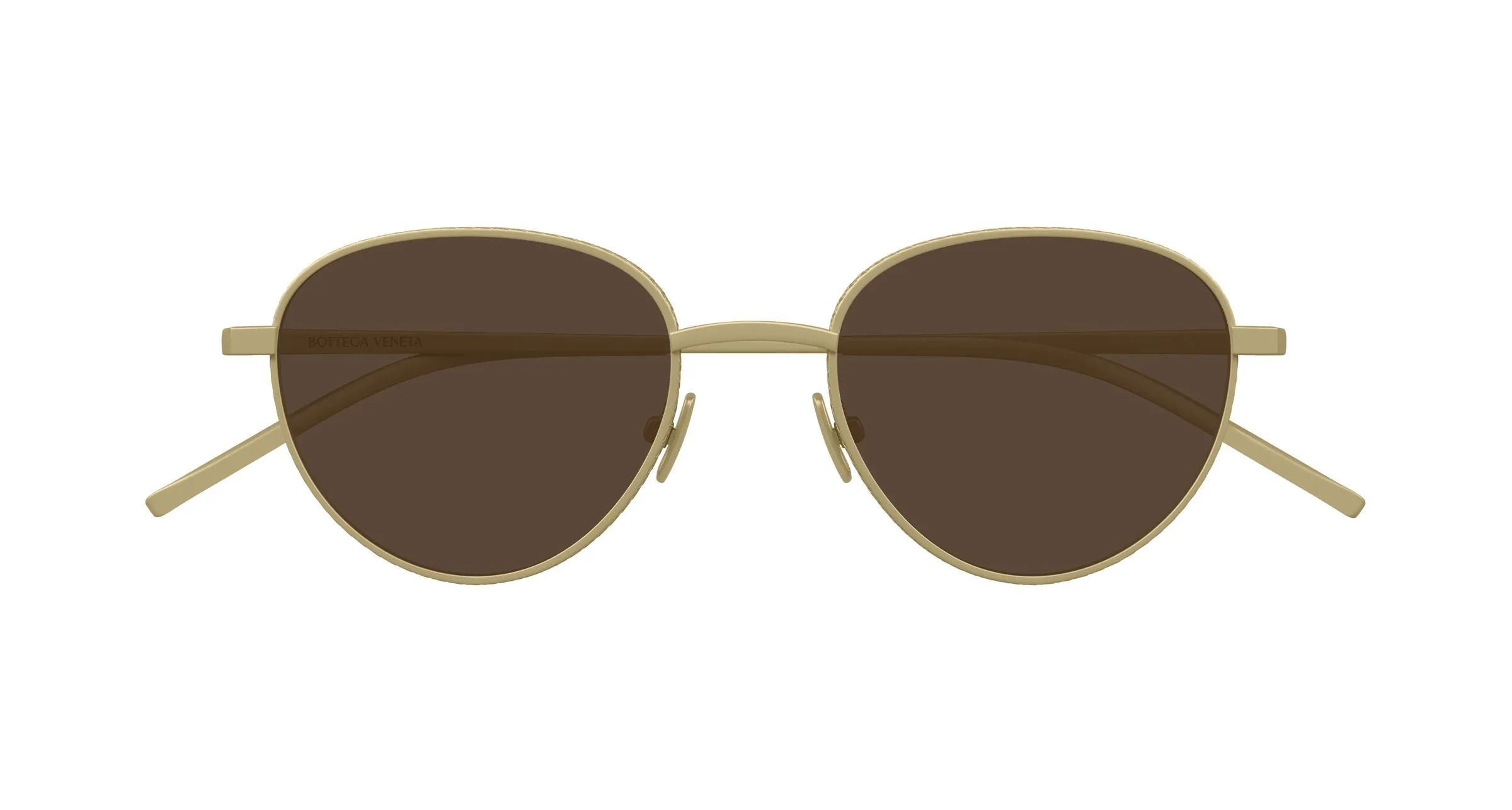 Bottega Veneta BV1966S 001 Occhiali da sole Titanio Bronzo Marrone Rotonda - immagine 2