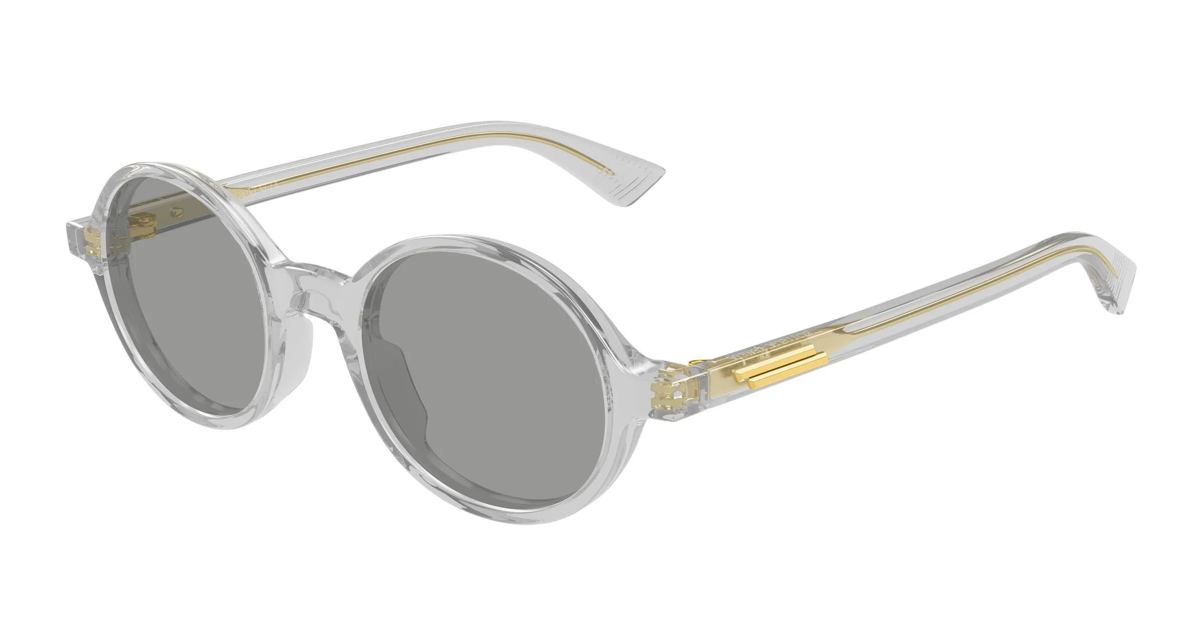 Bottega Veneta BV1430S 004 Occhiali da sole Acetato Grigio Grigio Rotonda - immagine 1