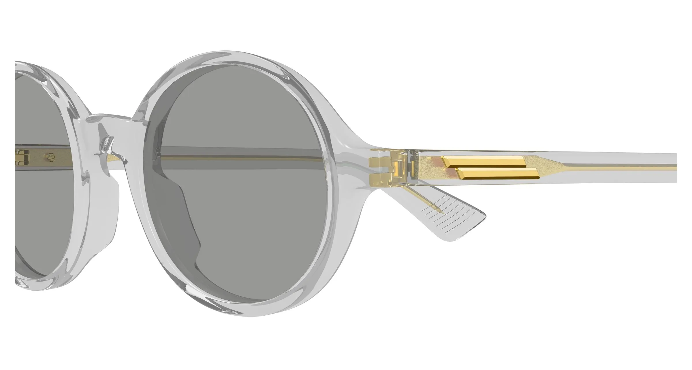 Bottega Veneta BV1430S 004 Occhiali da sole Acetato Grigio Grigio Rotonda - immagine 3