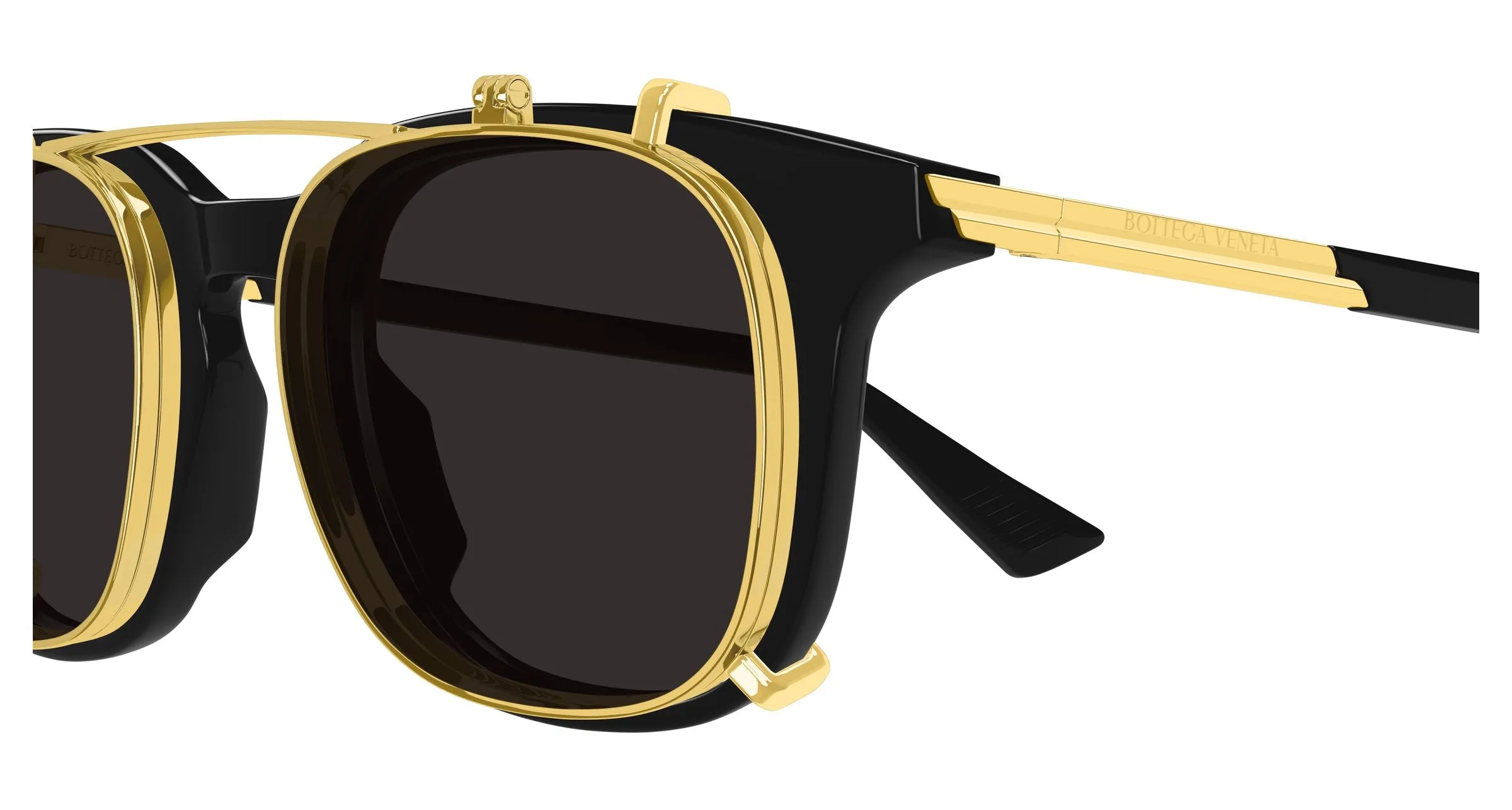 Bottega Veneta BV1429S 001 Occhiali da sole Acetato Nero Trasparente Squadrata - immagine 3