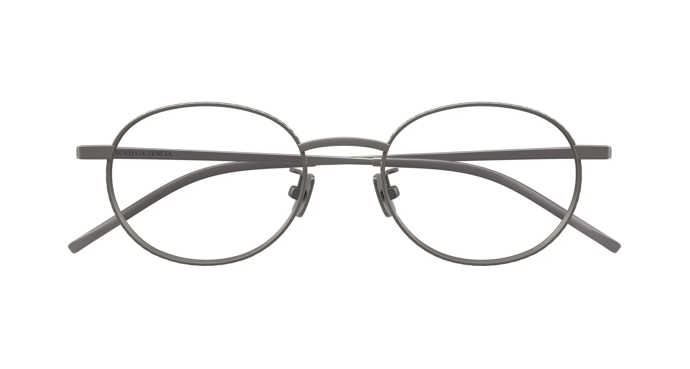 Bottega Veneta BV1426OA 003 Montature da vista Titanio Rutenio Trasparente Rotonda - immagine 2