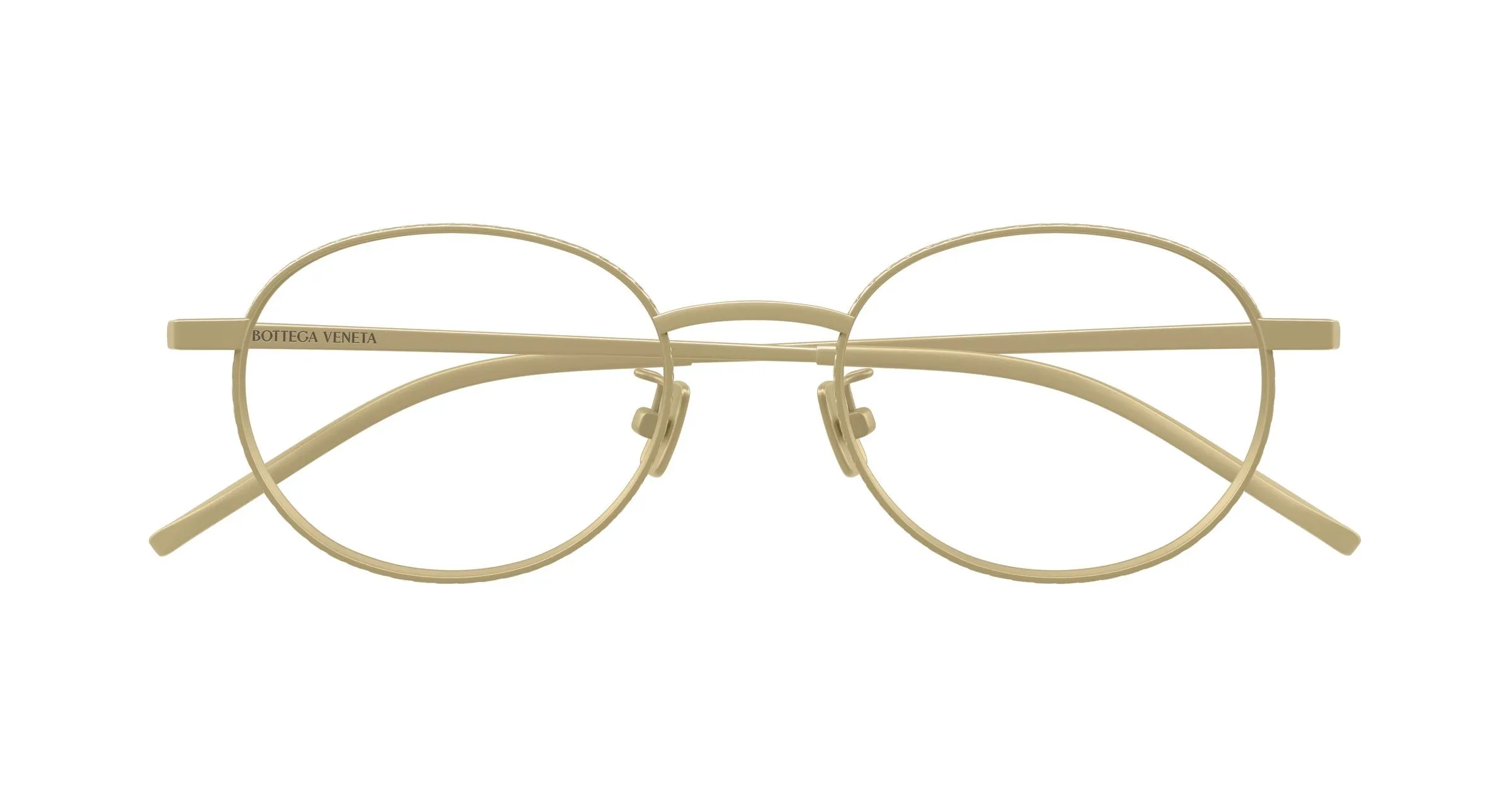 Bottega Veneta BV1426OA 001 Montature da vista Titanio Bronzo Trasparente Rotonda - immagine 2