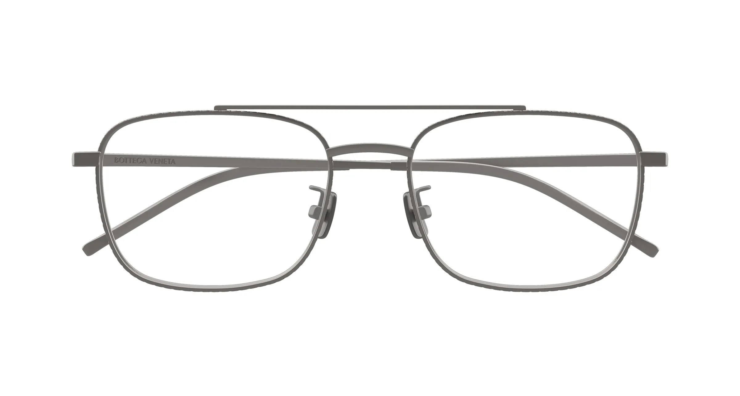 Bottega Veneta BV1425OA 006 Montature da vista Titanio Rutenio Trasparente Squadrata - immagine 2