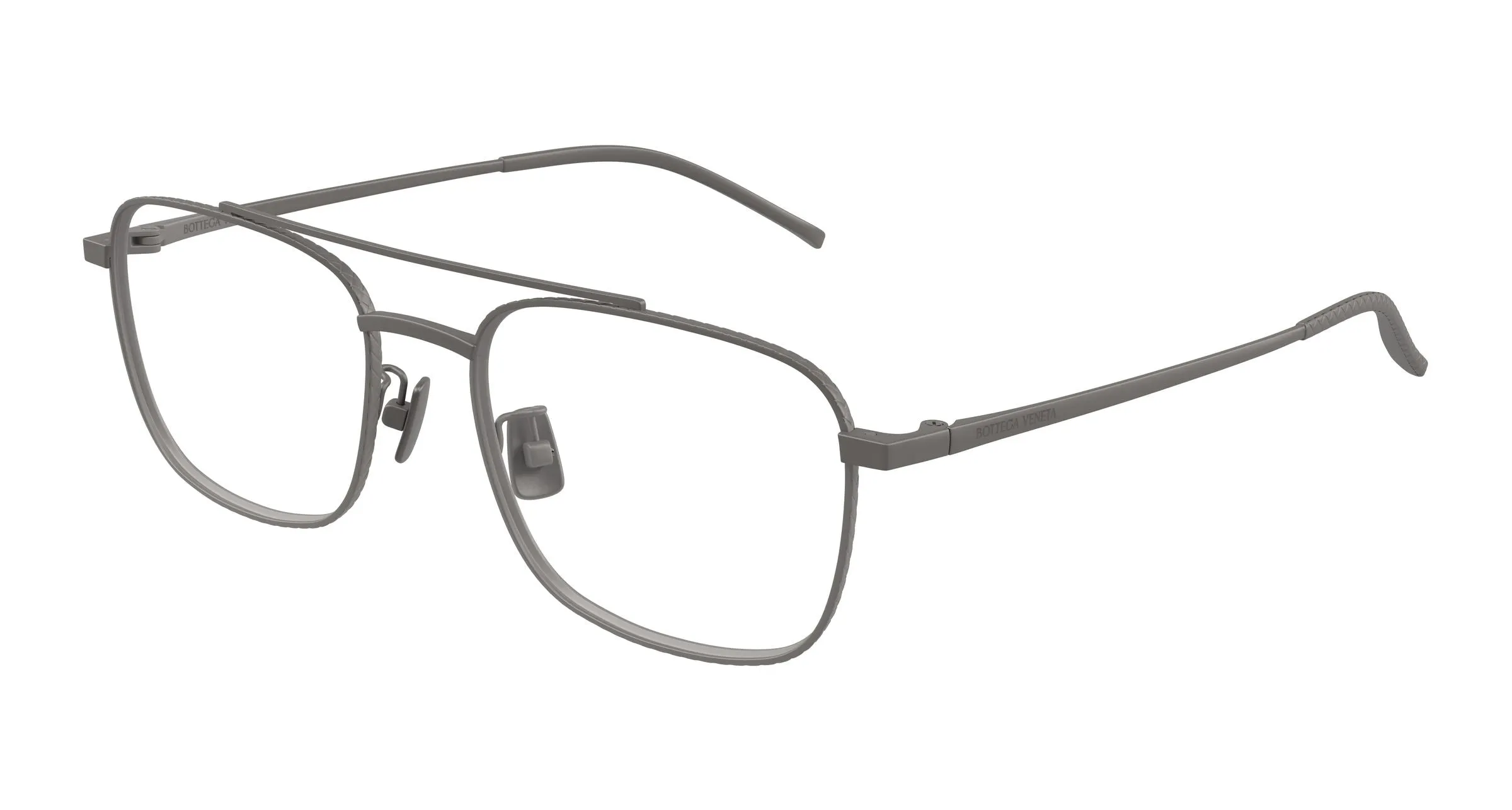Bottega Veneta BV1425OA 003 Montature da vista Titanio Rutenio Trasparente Squadrata - immagine 1