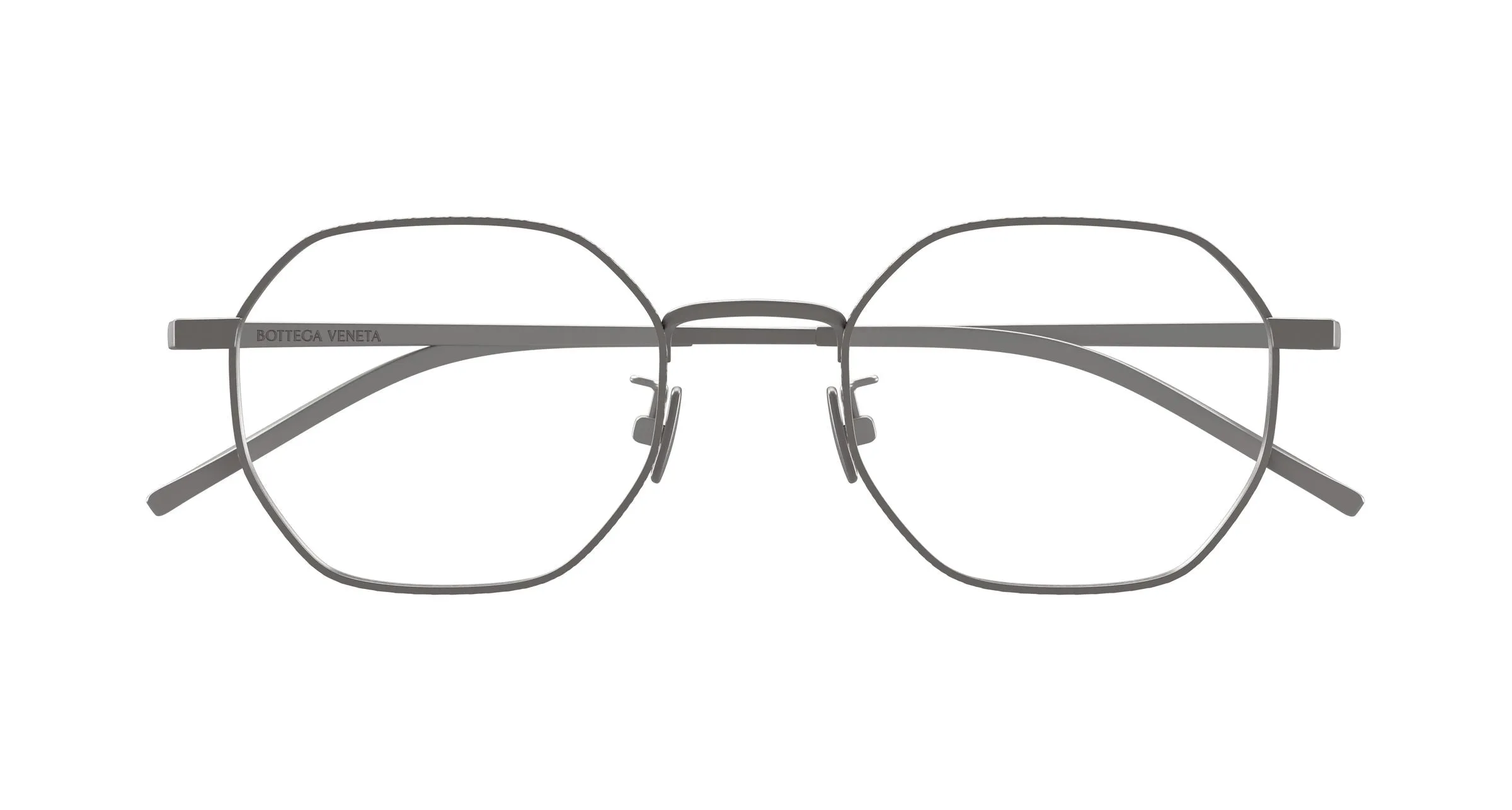 Bottega Veneta BV1423OA 003 Montature da vista Titanio Rutenio Trasparente Rotonda - immagine 2