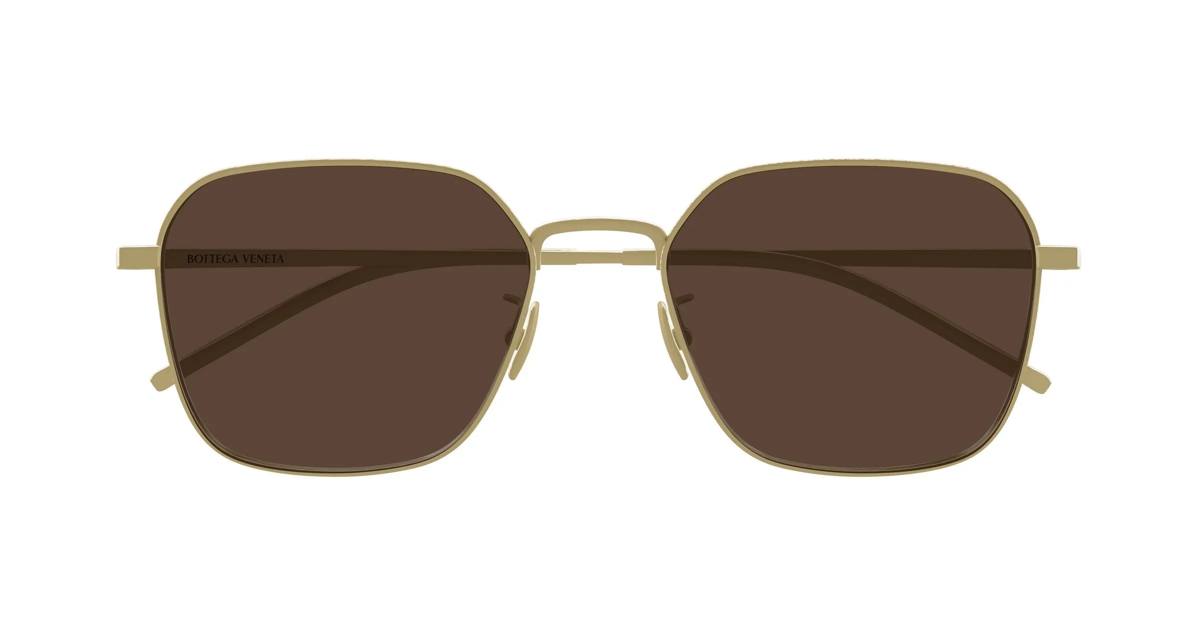 Bottega Veneta BV1422SA 001 Occhiali da sole Titanio Bronzo Marrone Rotonda - immagine 2
