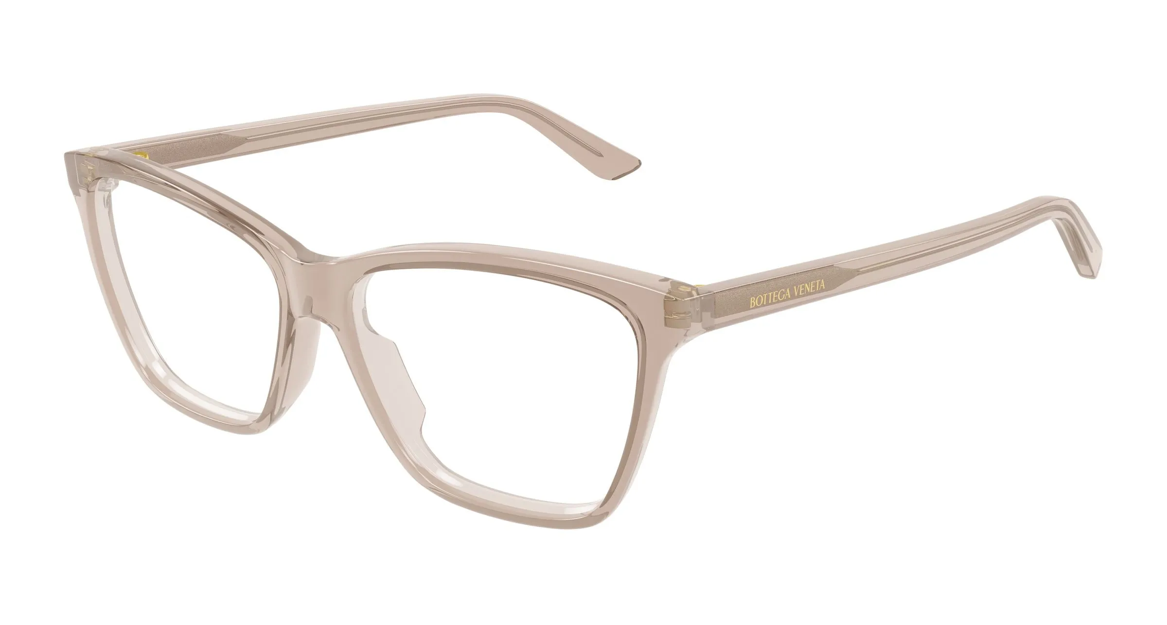Bottega Veneta BV1421O 004 Montature da vista Acetato Marrone Trasparente Farfalla - immagine 1