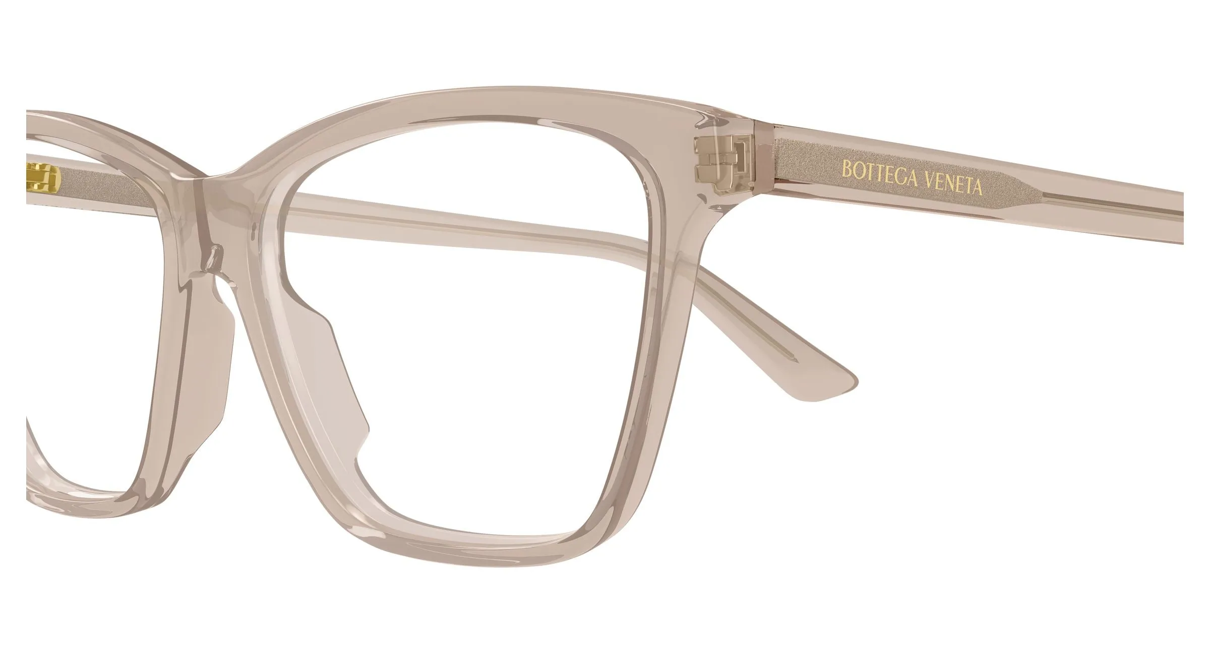 Bottega Veneta BV1421O 004 Montature da vista Acetato Marrone Trasparente Farfalla - immagine 3