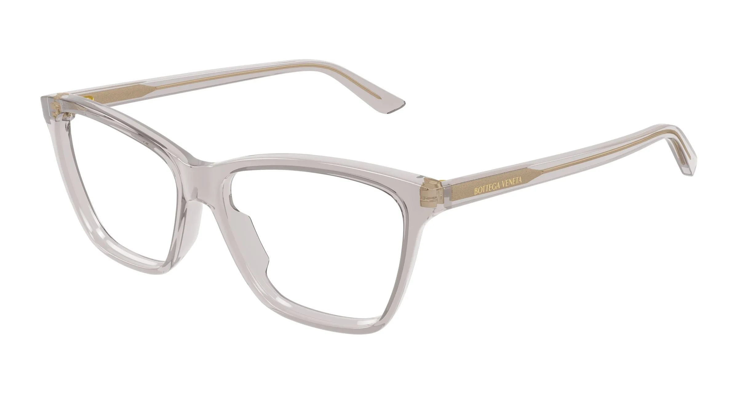 Bottega Veneta BV1421O 003 Montature da vista Acetato Grigio Trasparente Farfalla - immagine 1