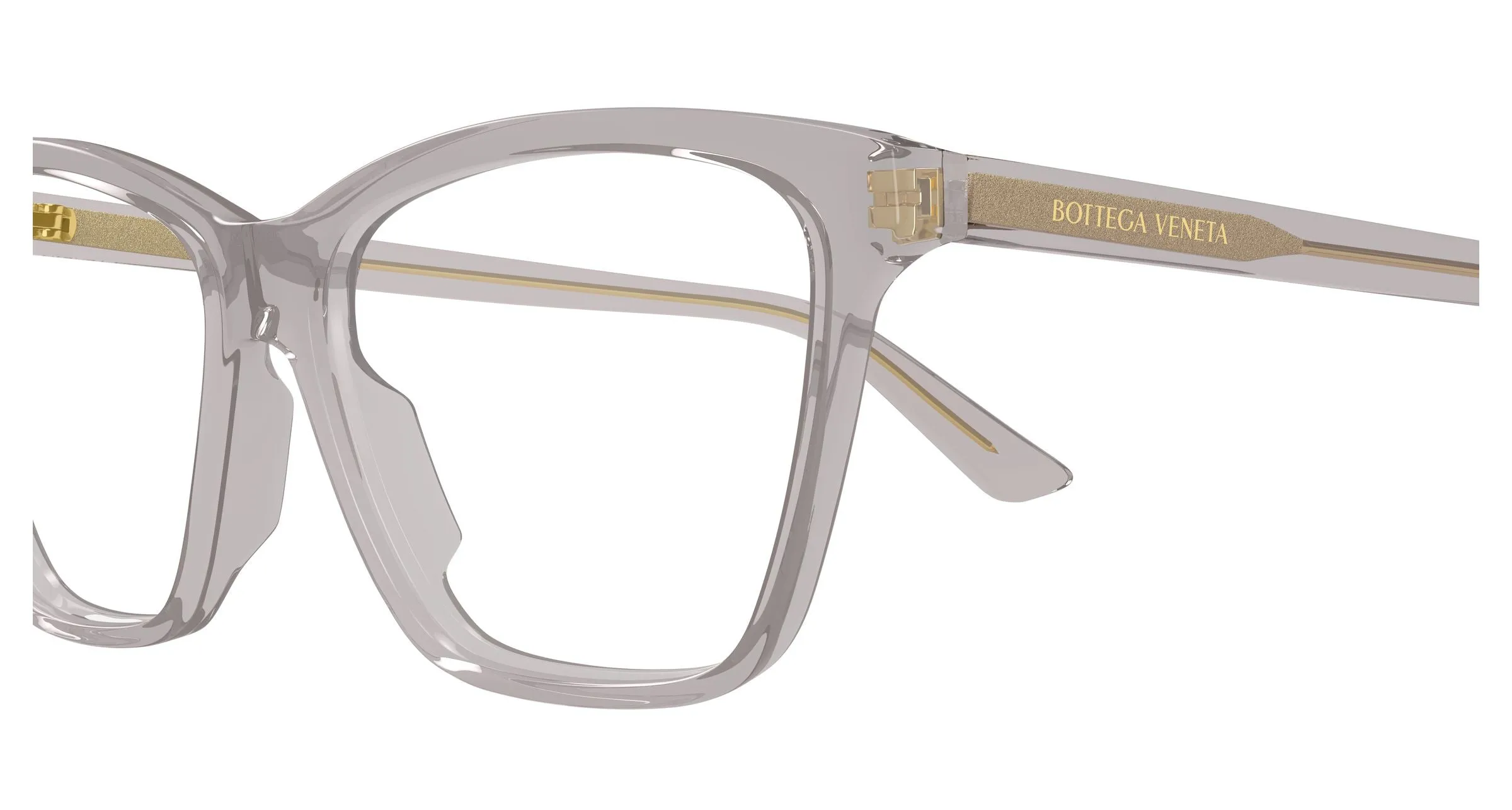 Bottega Veneta BV1421O 003 Montature da vista Acetato Grigio Trasparente Farfalla - immagine 3
