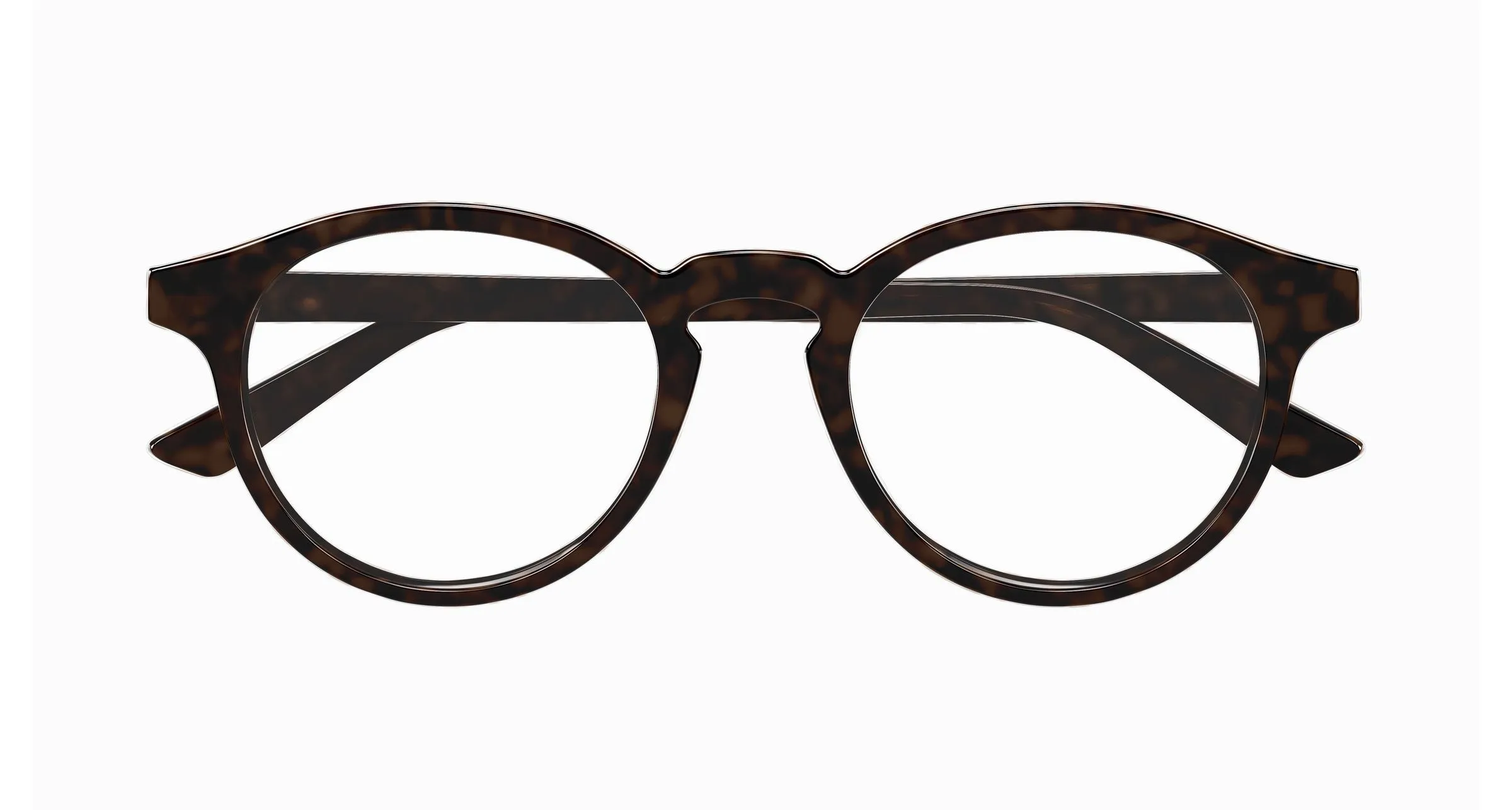 Bottega Veneta BV1420O 002 Montature da vista Acetato Havana Trasparente Rotonda - immagine 2