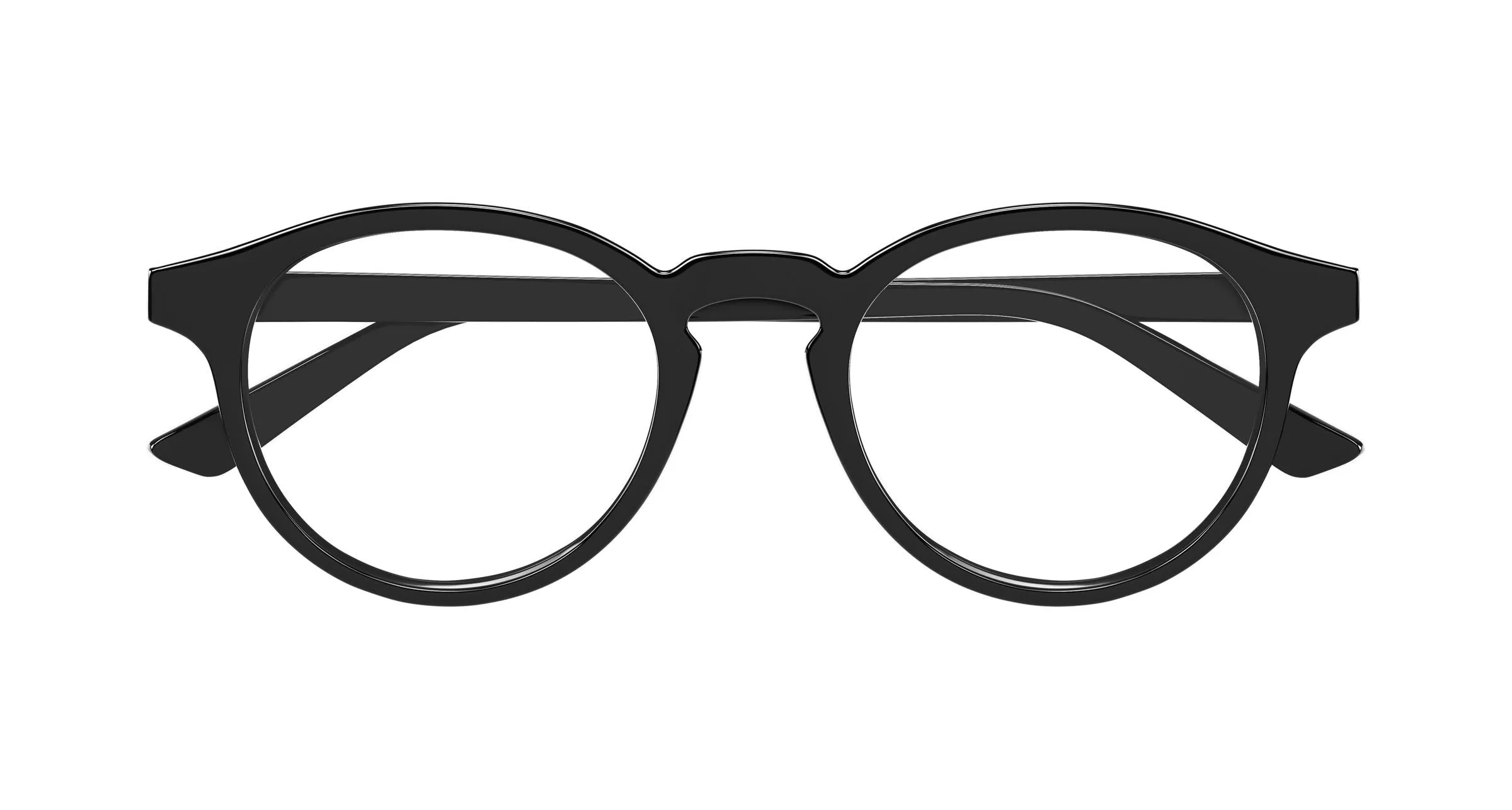 Bottega Veneta BV1420O 001 Montature da vista Acetato Nero Trasparente Rotonda - immagine 2
