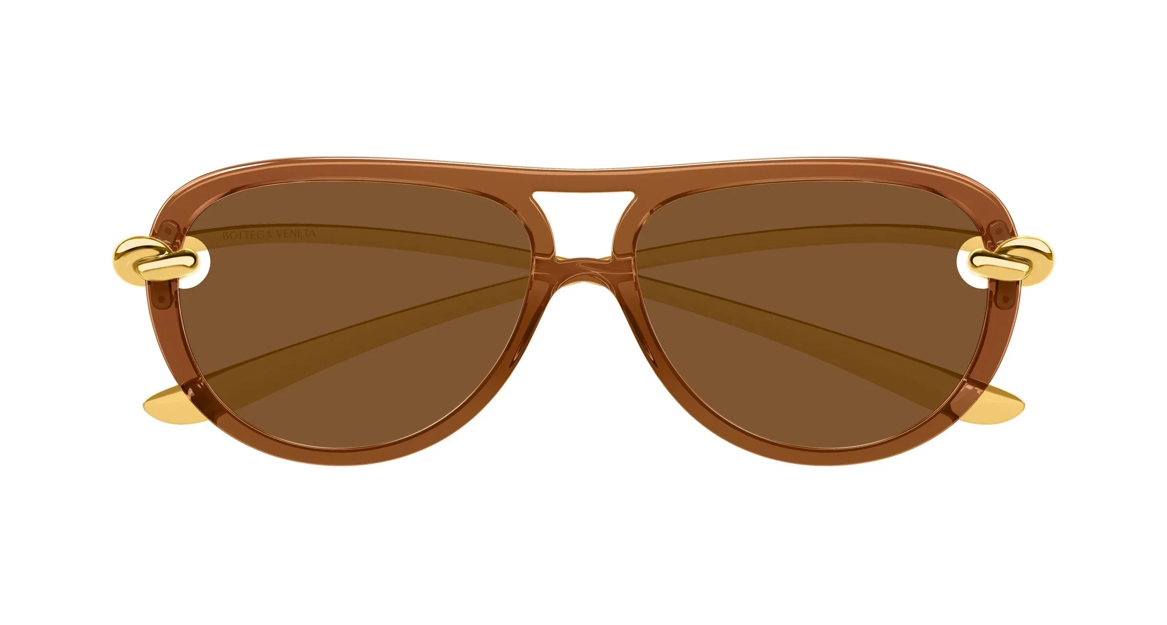 Bottega Veneta BV1418S 004 Occhiali da sole Bio-iniettato Marrone Marrone Pilot - immagine 2