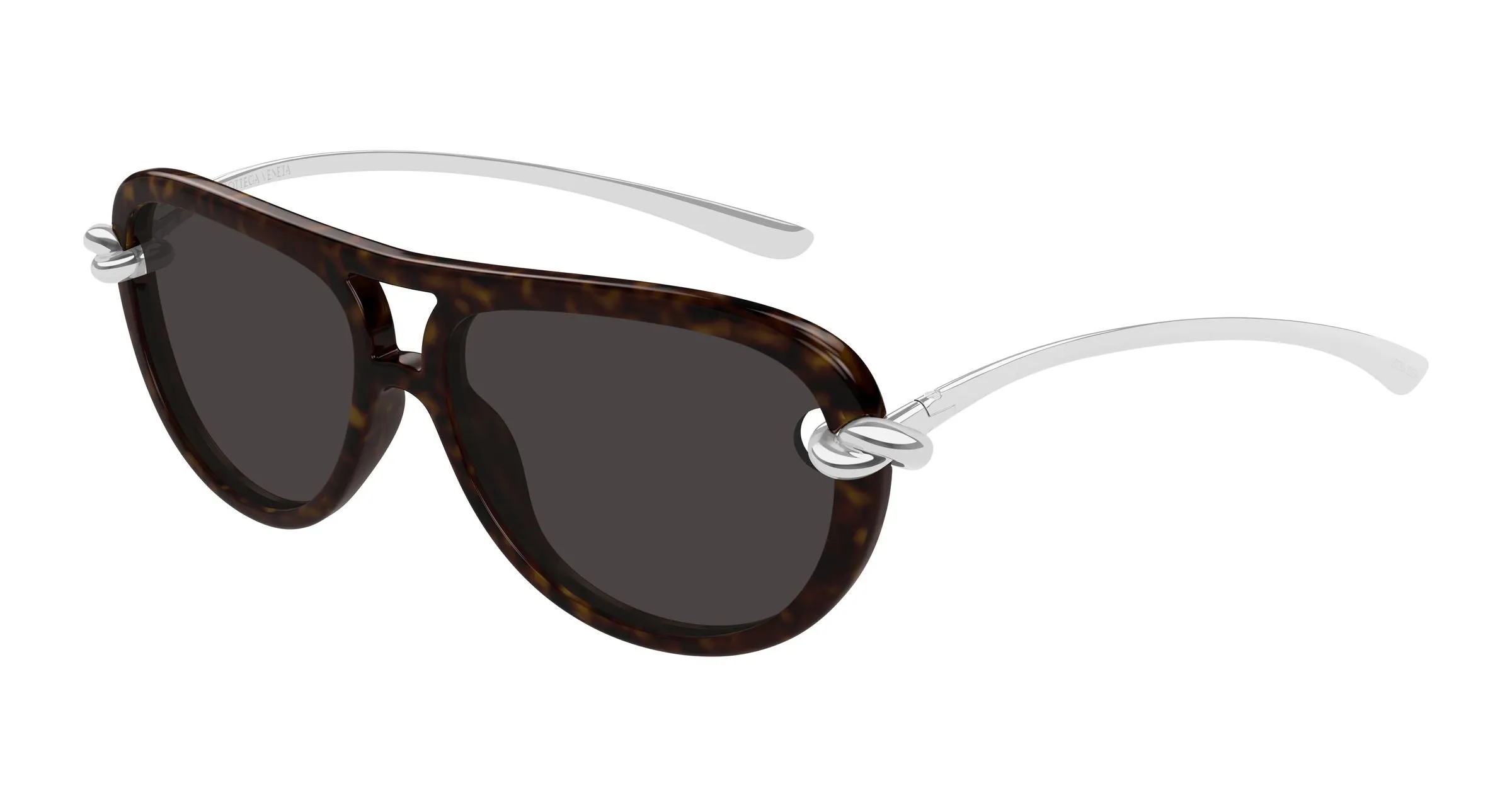 Bottega Veneta BV1418S 002 Occhiali da sole Bio-iniettato Havana Grigio Pilot - immagine 1