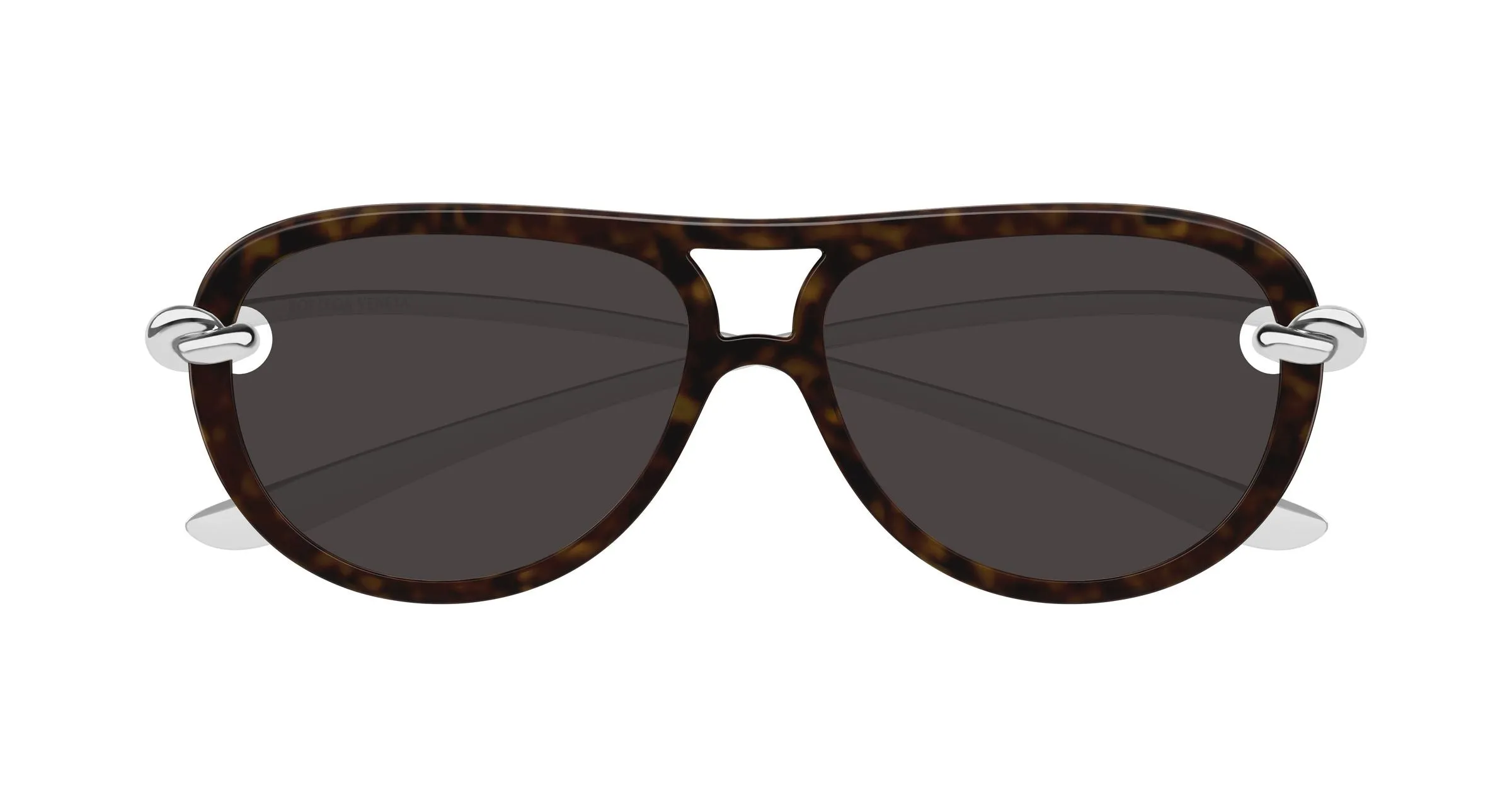 Bottega Veneta BV1418S 002 Occhiali da sole Bio-iniettato Havana Grigio Pilot - immagine 2