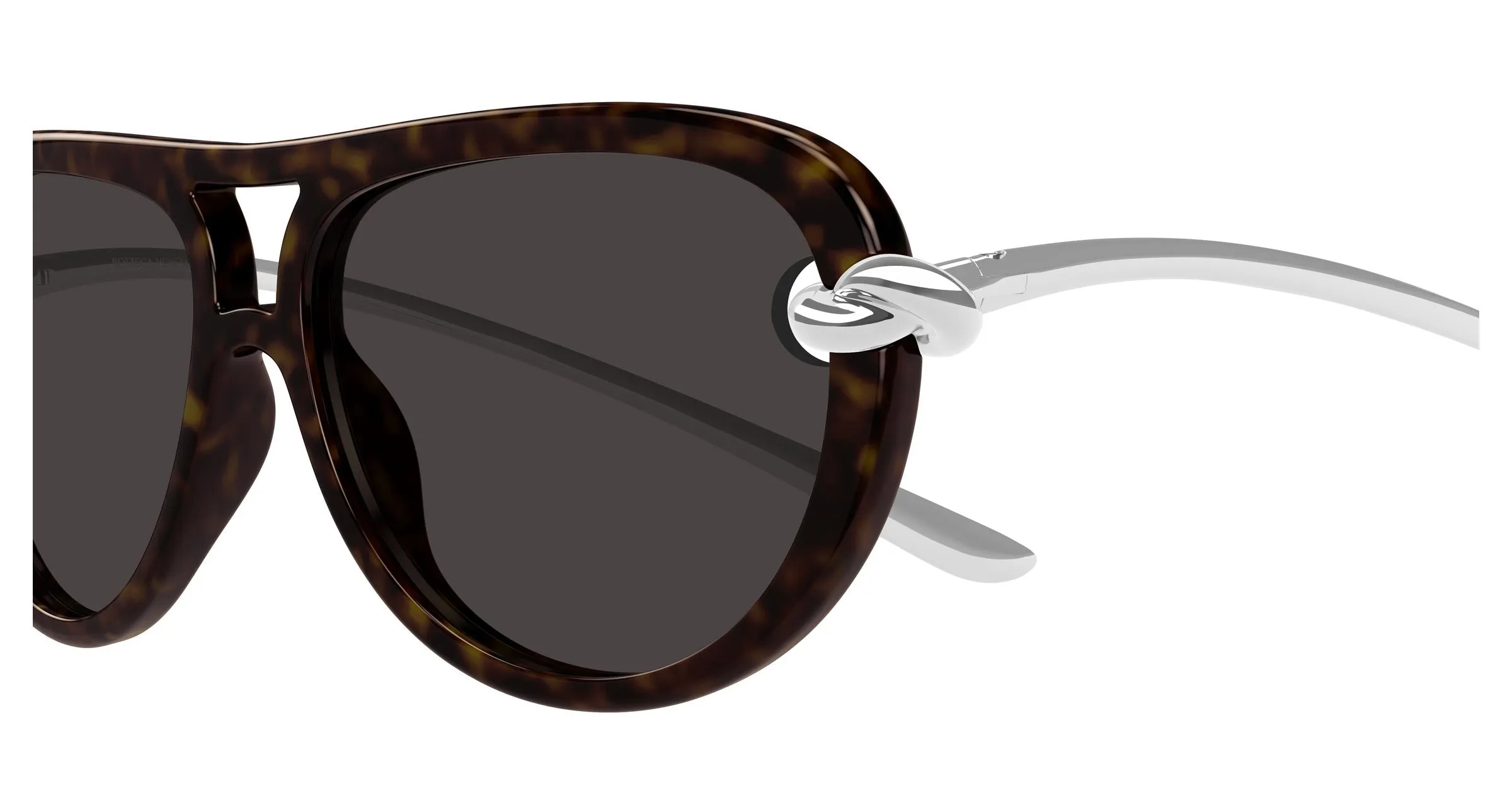 Bottega Veneta BV1418S 002 Occhiali da sole Bio-iniettato Havana Grigio Pilot - immagine 3