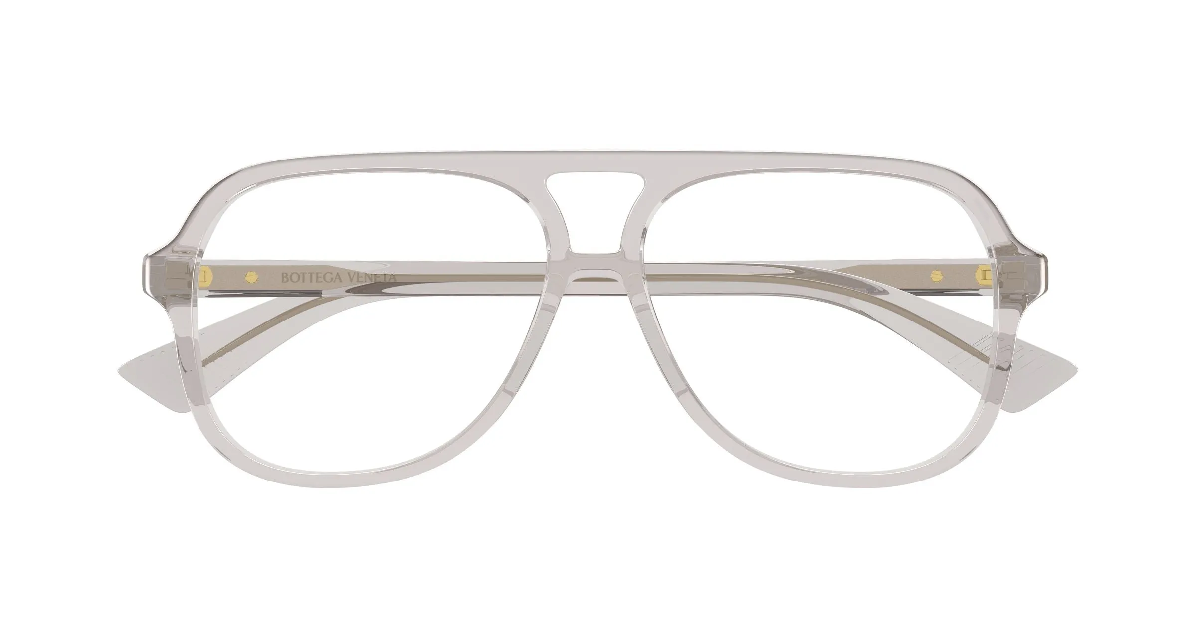 Bottega Veneta BV1417O 003 Montature da vista Acetato Grigio Trasparente Pilot - immagine 2
