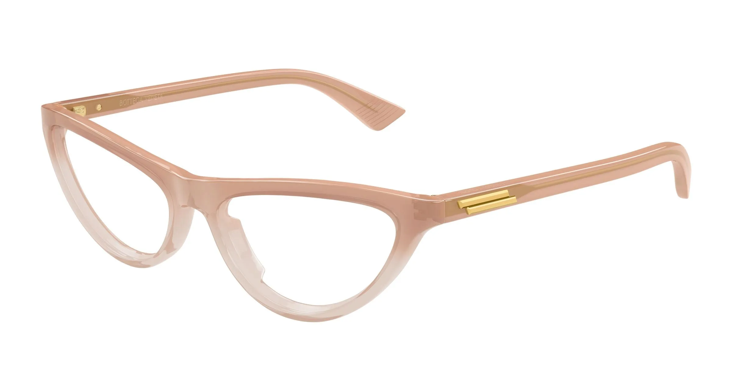 Bottega Veneta BV1416O 004 Montature da vista Acetato Rosa Trasparente Cat Eye - immagine 1
